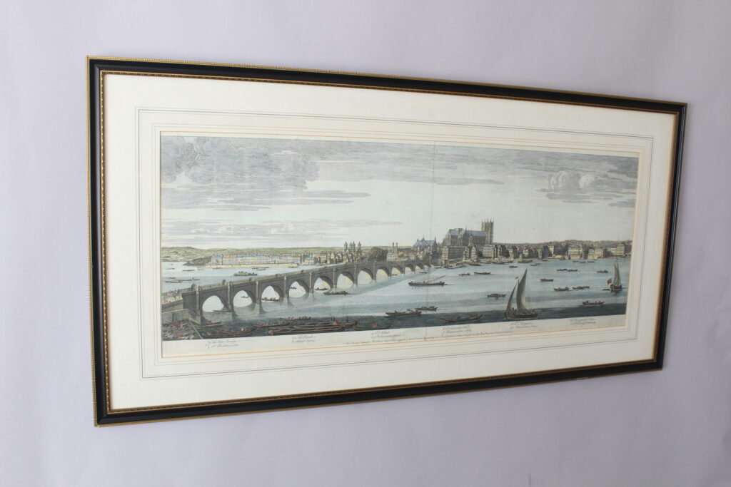 Fine and rare set of five panoramas of the River Thames by Samuel and Nathaniel Buck