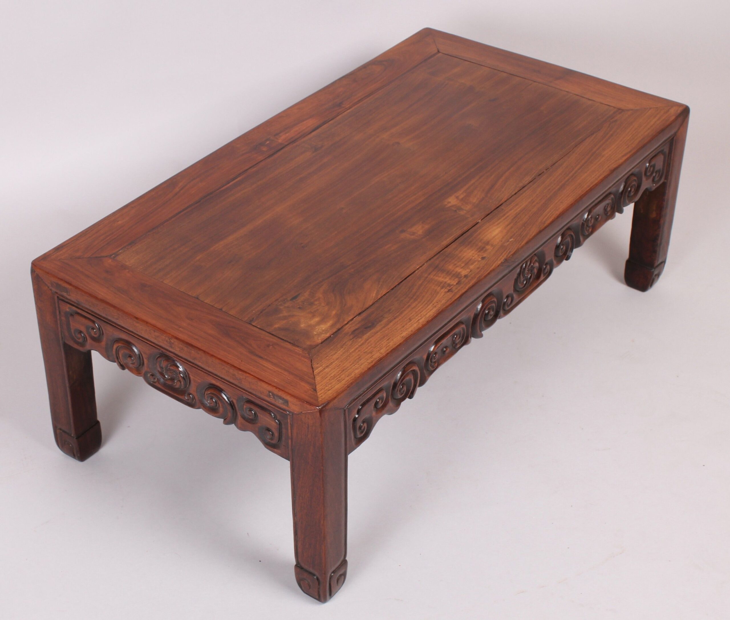 Nineteenth century Chinese hardwood, probably huanghuali, low tea-table