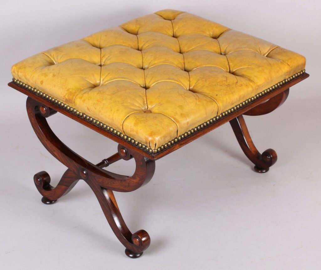 William IV period rosewood stool