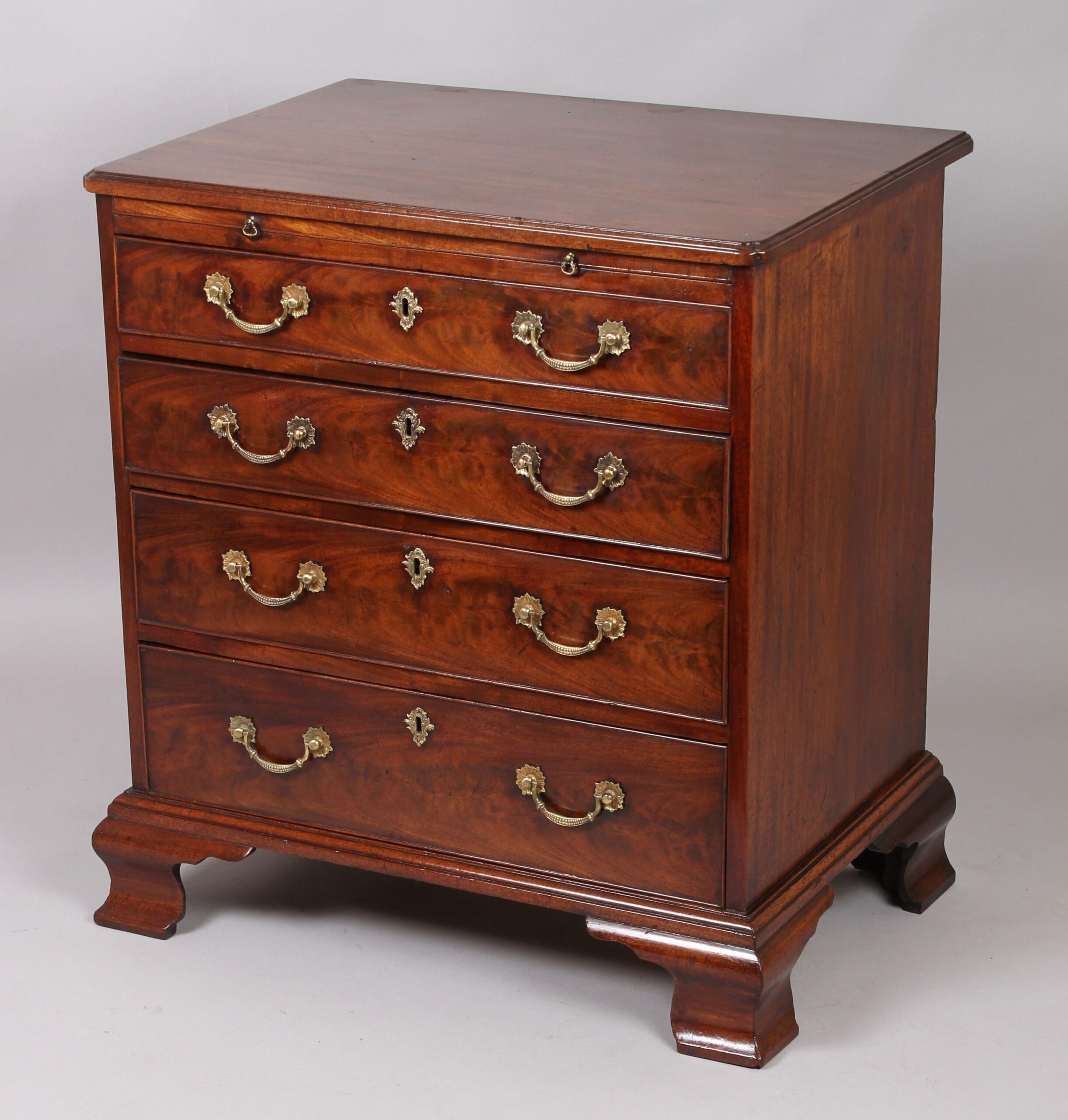Fine George III period mahogany chest-of-drawers unusually small proportions