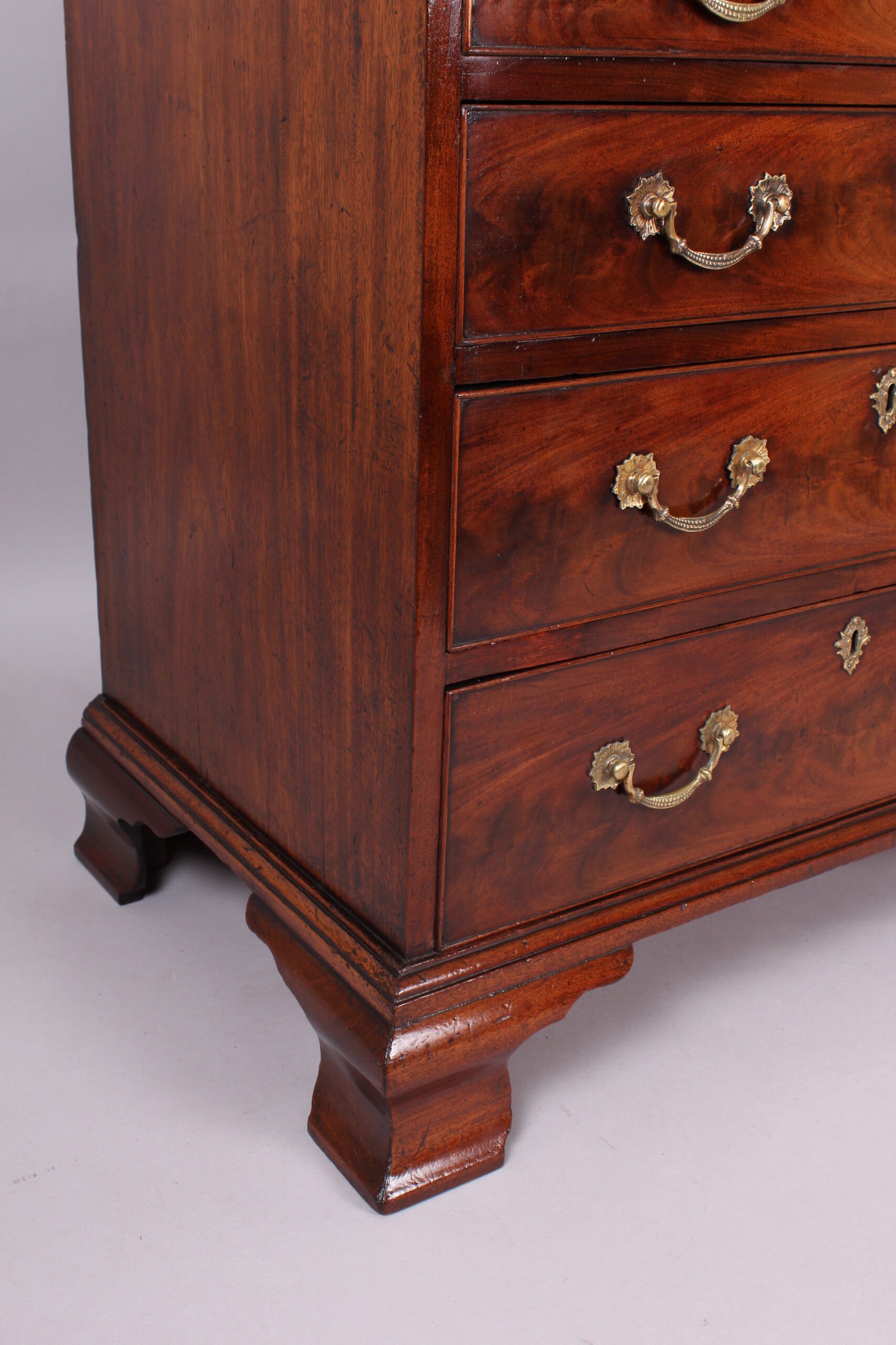 Fine George III period mahogany chest-of-drawers unusually small proportions