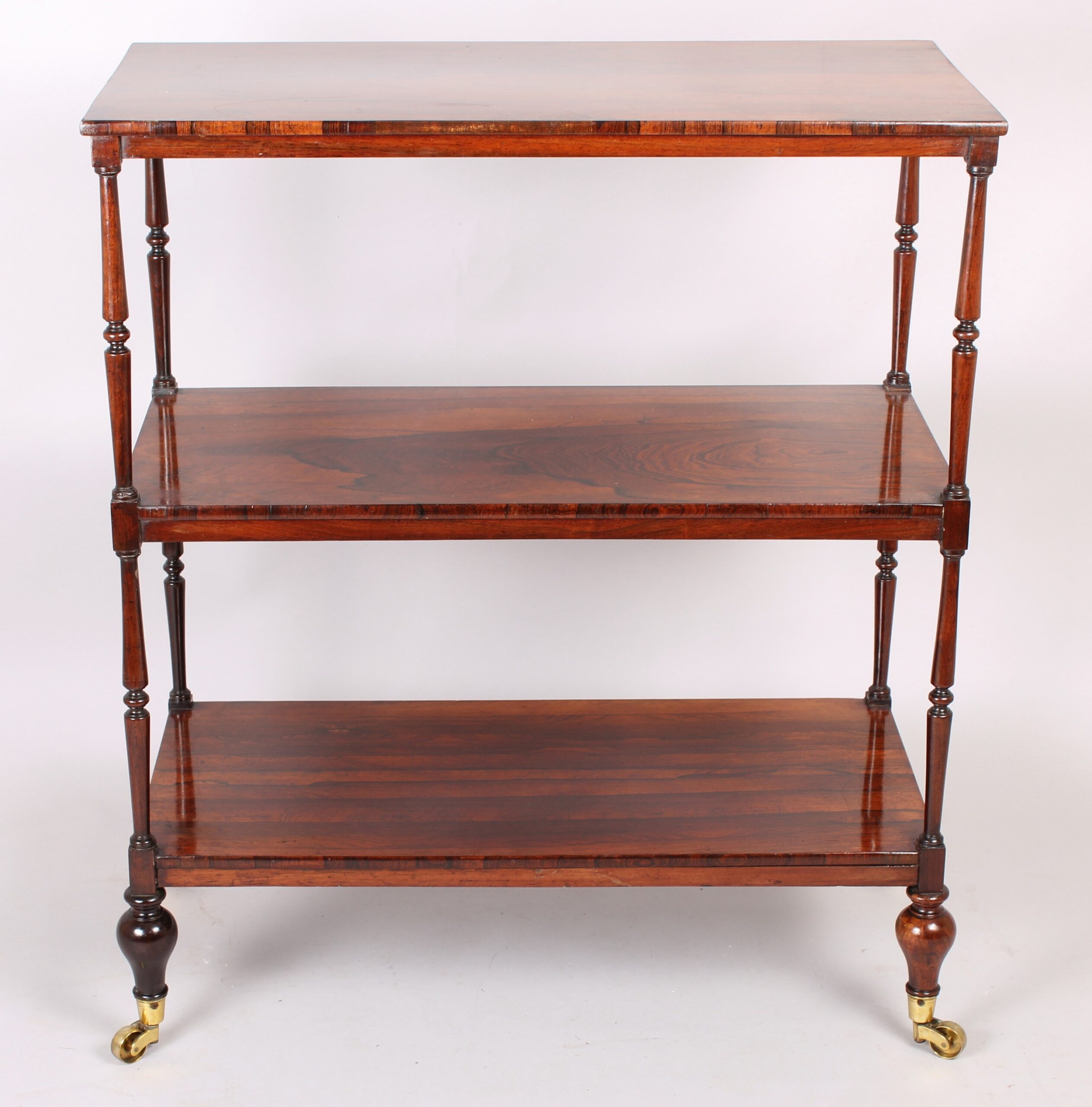 High quality George IV period rosewood etagere by Miles & Edwards of London