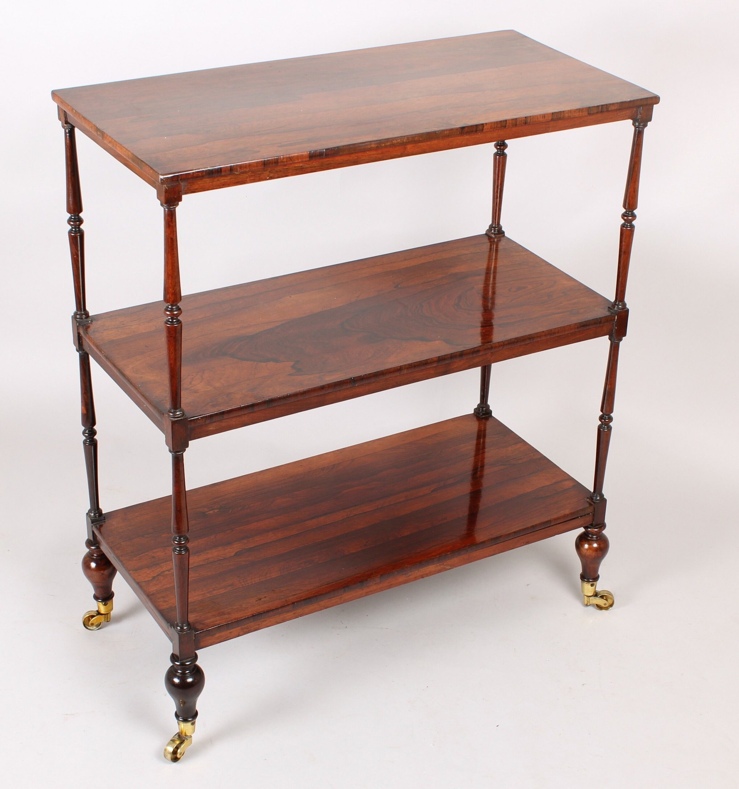 High quality George IV period rosewood etagere by Miles & Edwards of London