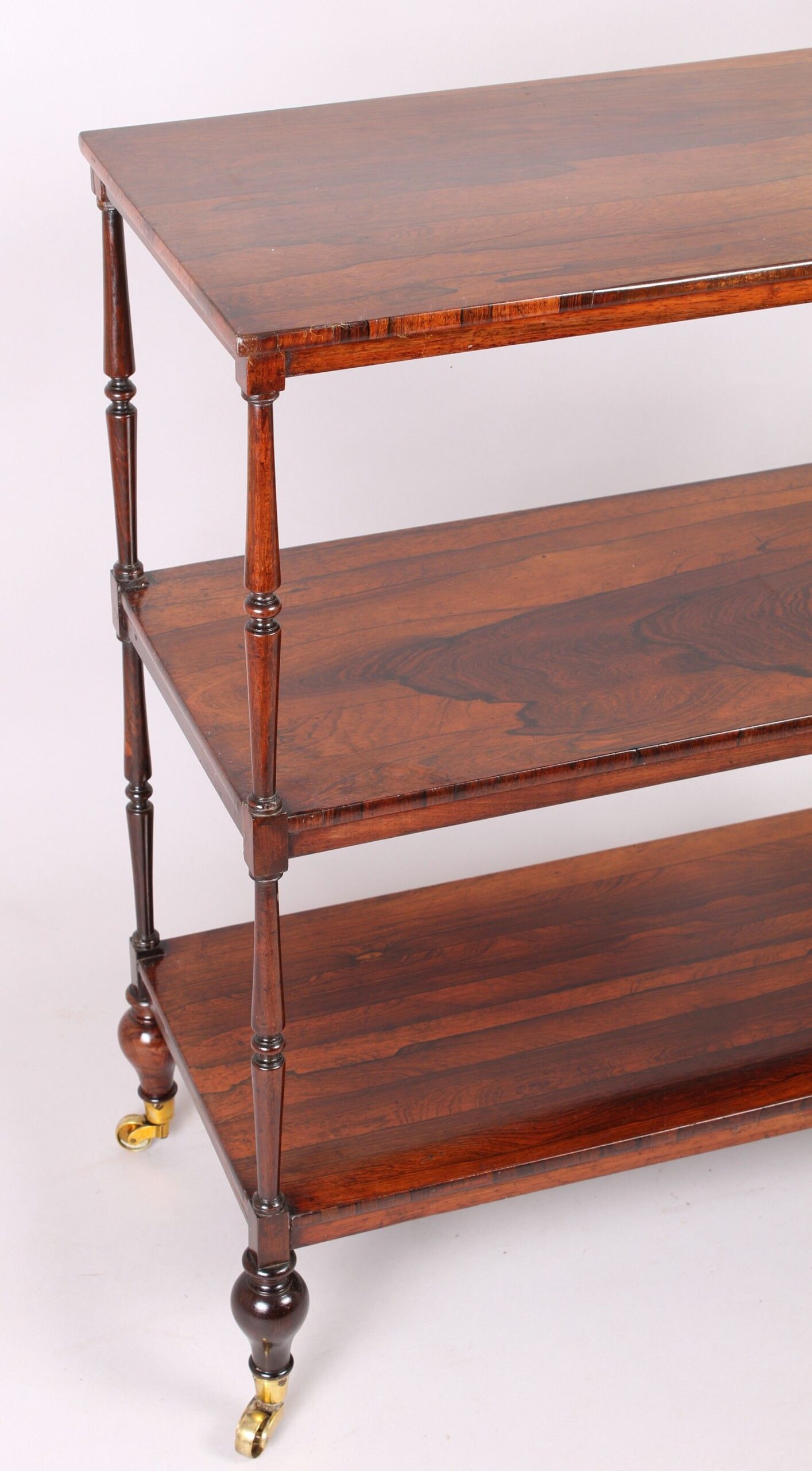 High quality George IV period rosewood etagere by Miles & Edwards of London