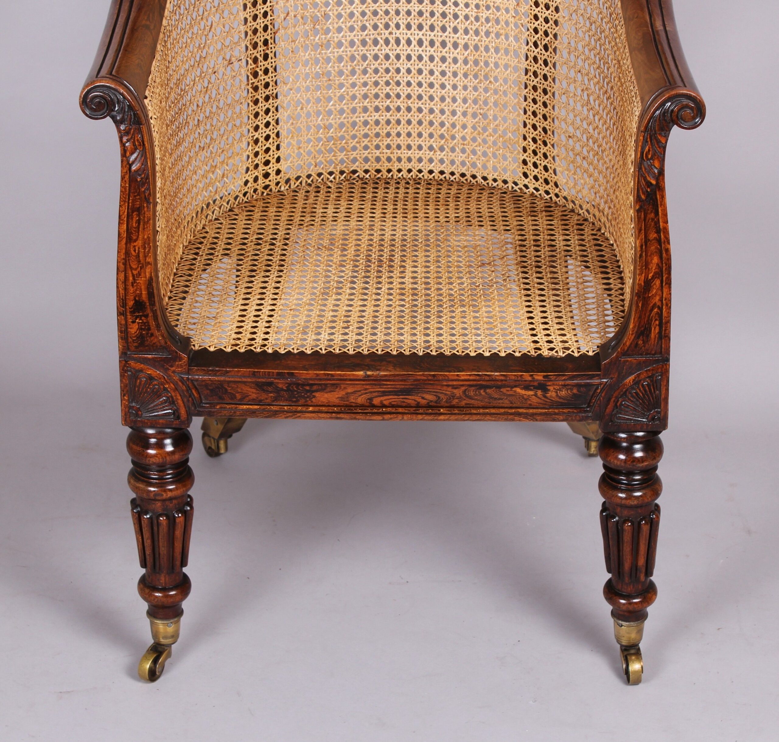 Regency period simulated rosewood bergere