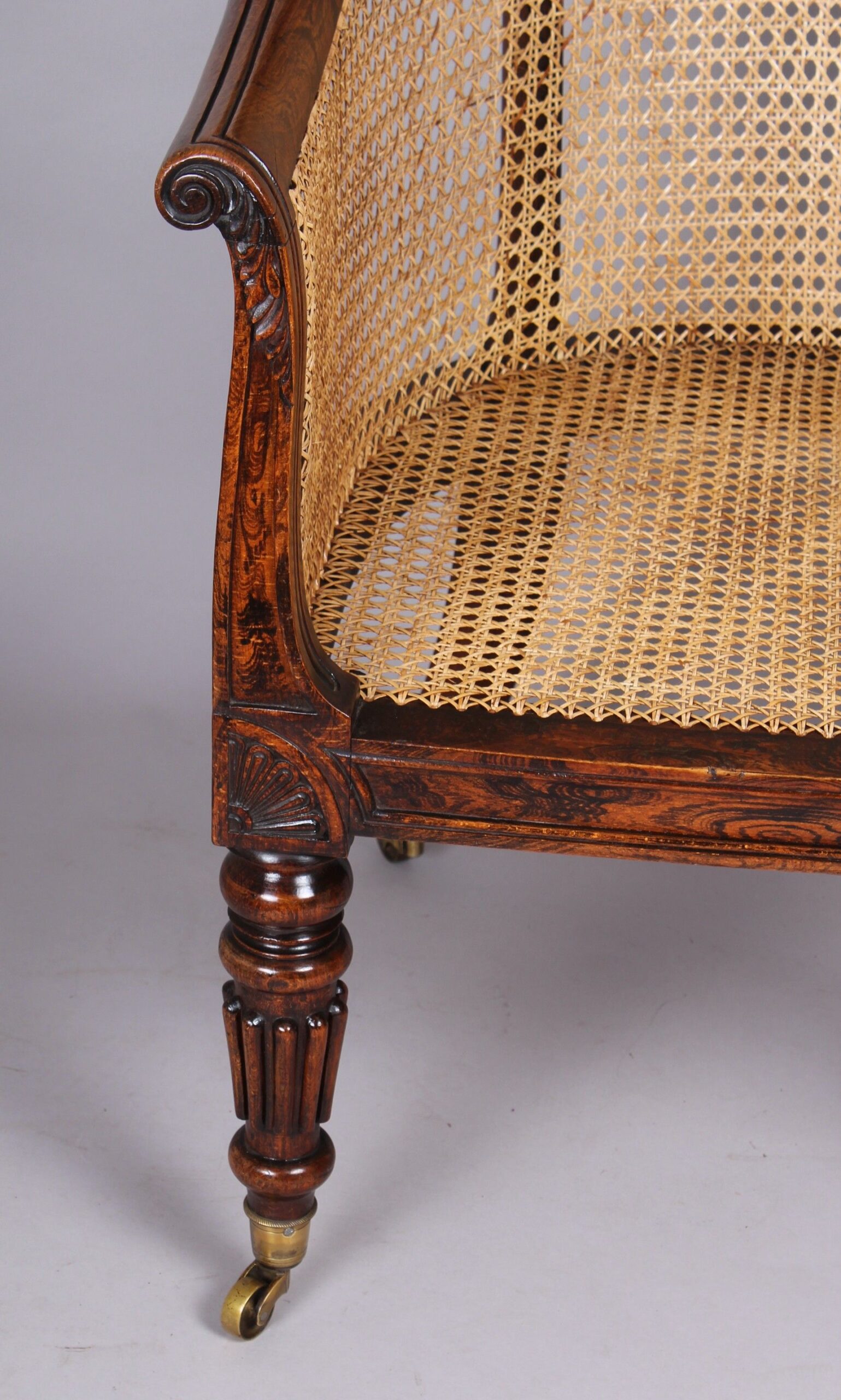 Regency period simulated rosewood bergere