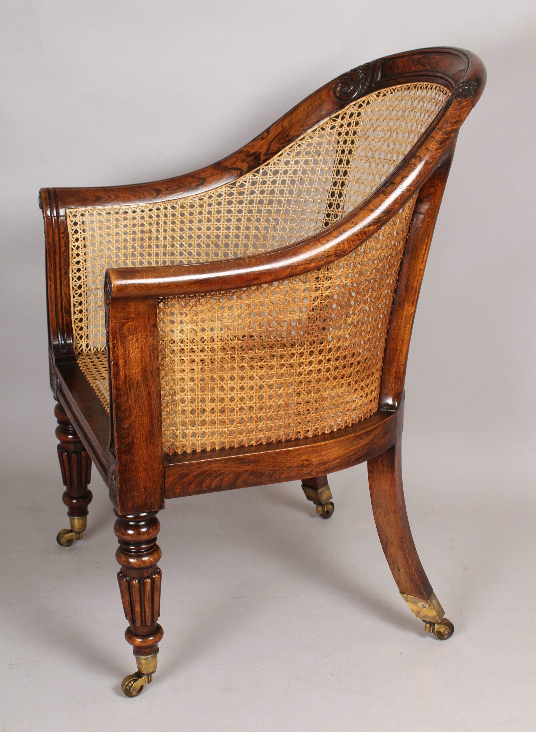 Regency period simulated rosewood bergere