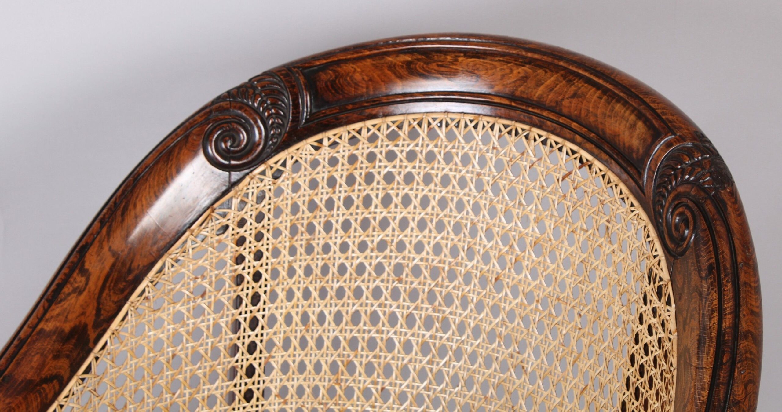 Regency period simulated rosewood bergere