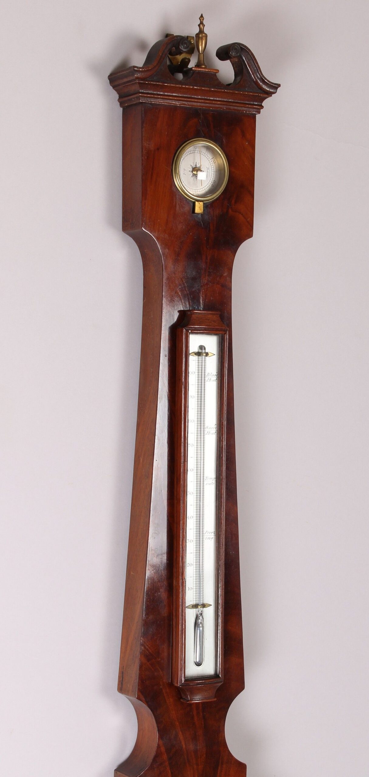 Nineteenth century mahogany wheel barometer by John Davis of Edinburgh