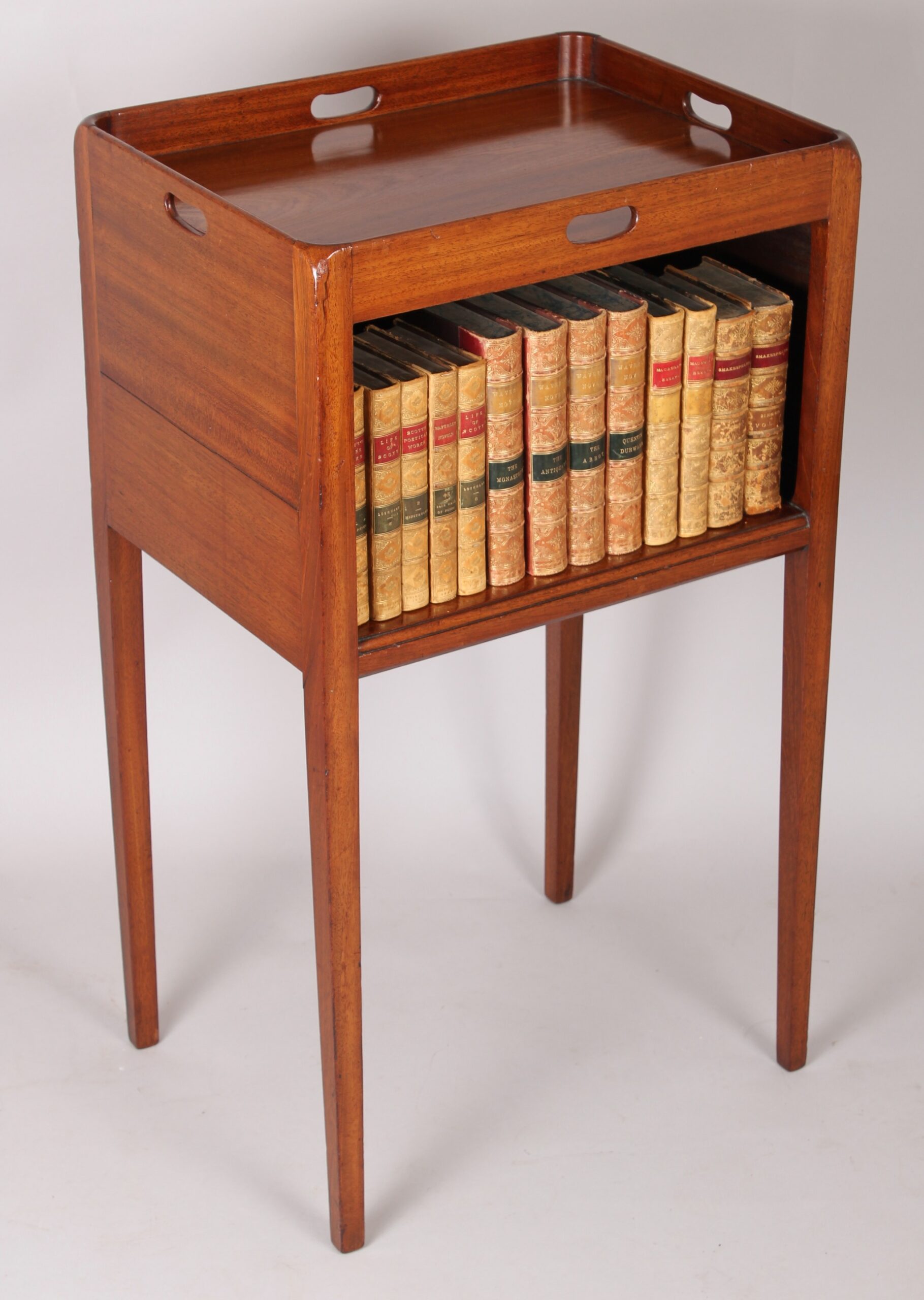 George III period mahogany end/book table