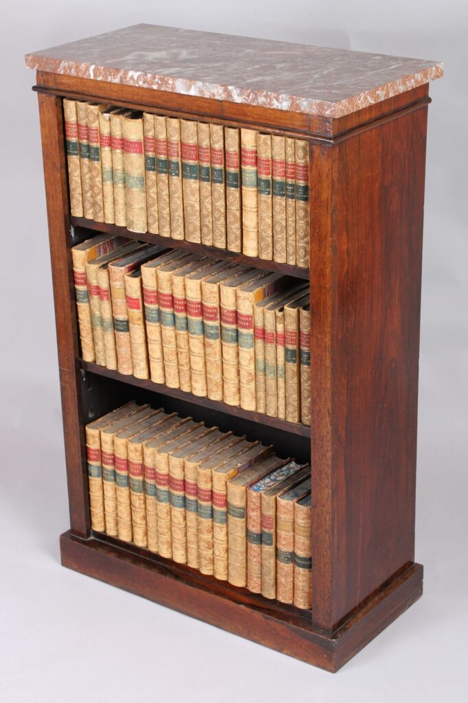 George IV period rosewood dwarf bookcase