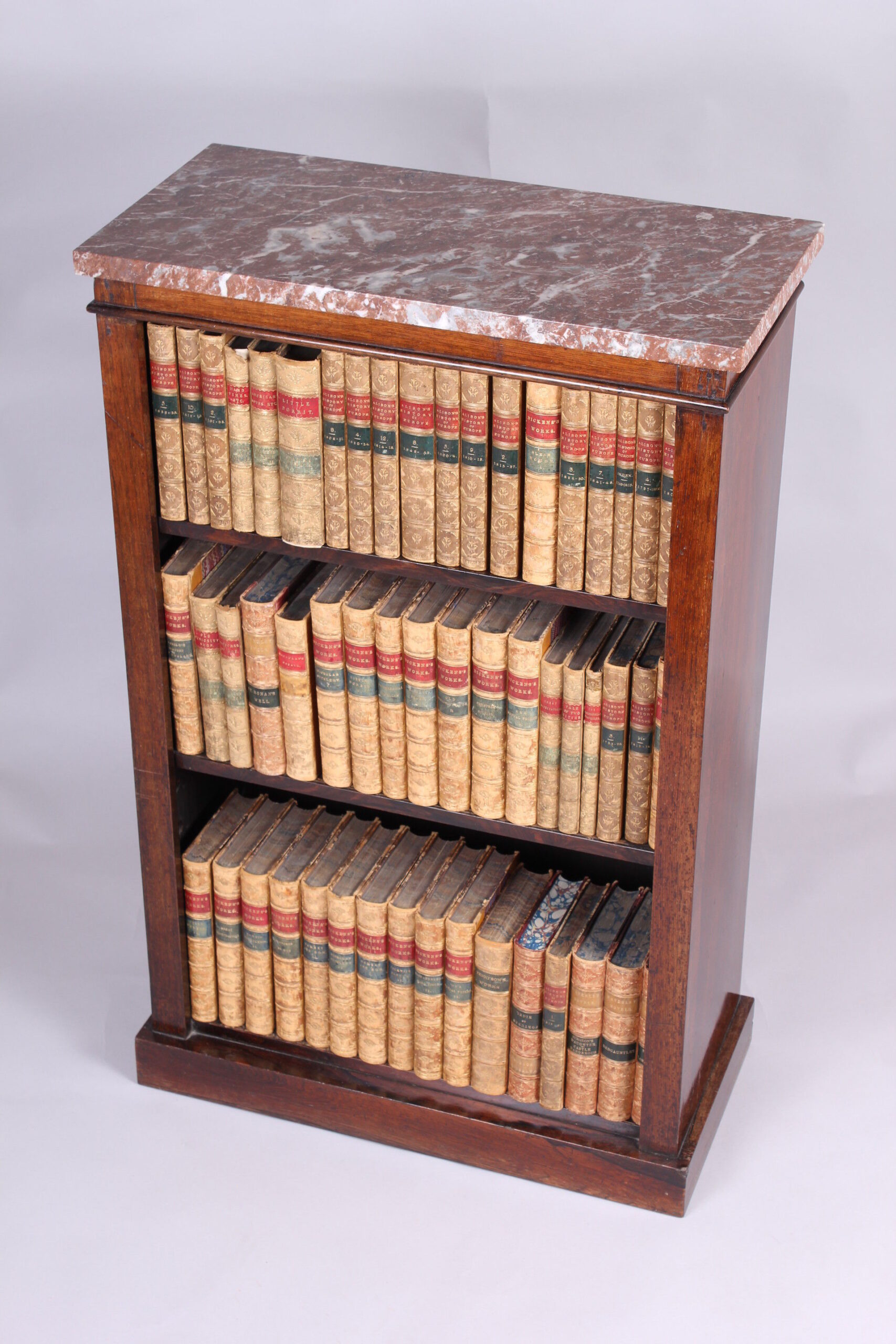 George IV period rosewood dwarf bookcase