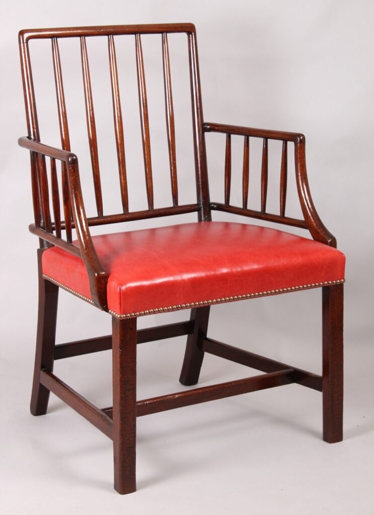 George III period mahogany ‘Cockpen’ arm-chair