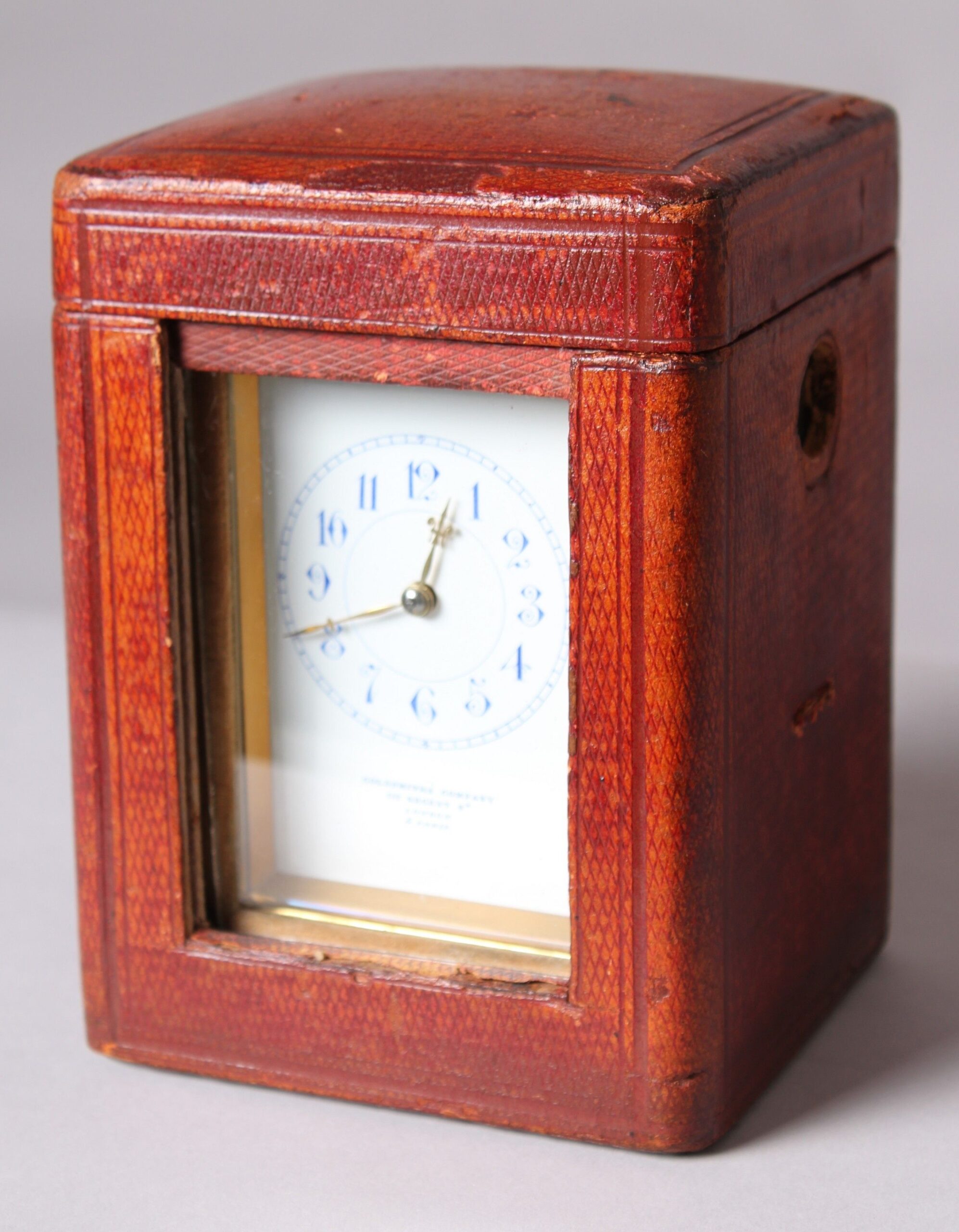 Late nineteenth century French brass carriage-clock
