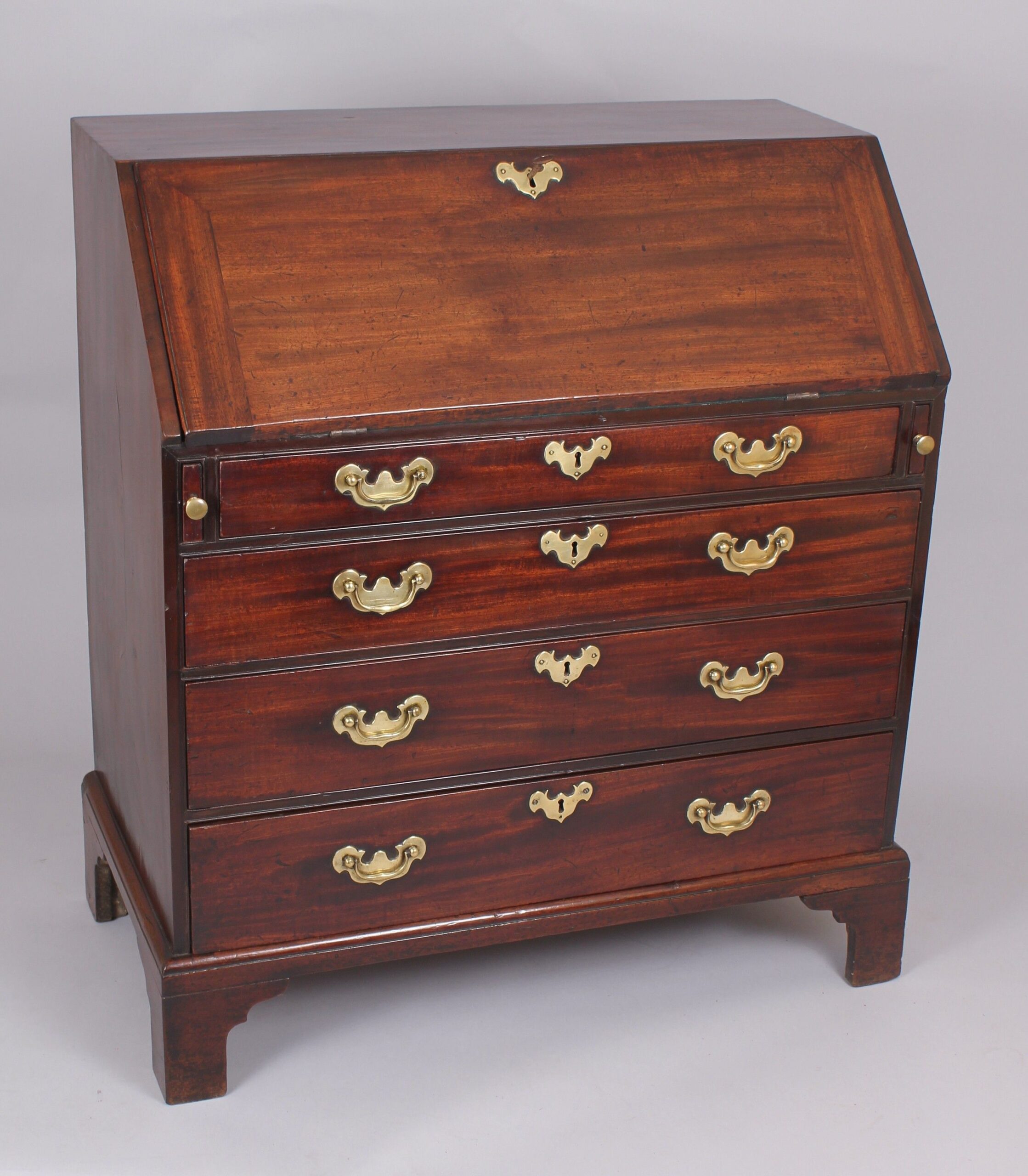 Early George III period mahogany bureau