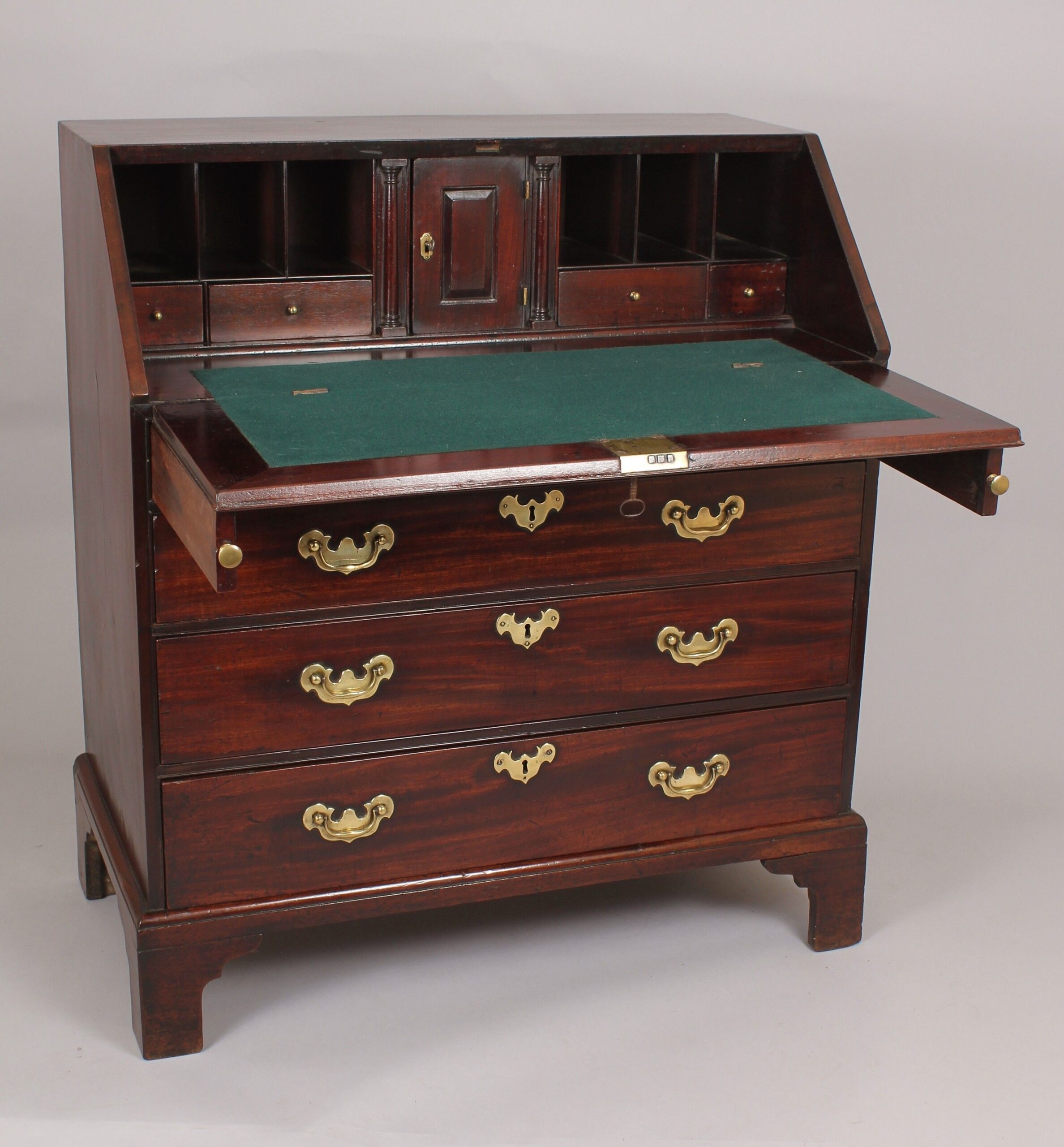 Early George III period mahogany bureau