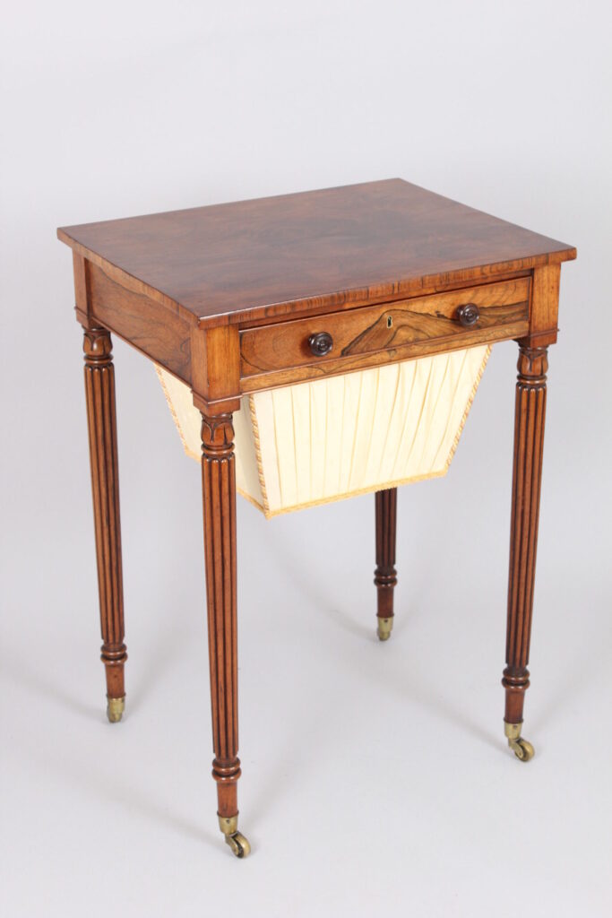 High quality Regency period rosewood work-table in the manner of Gillows