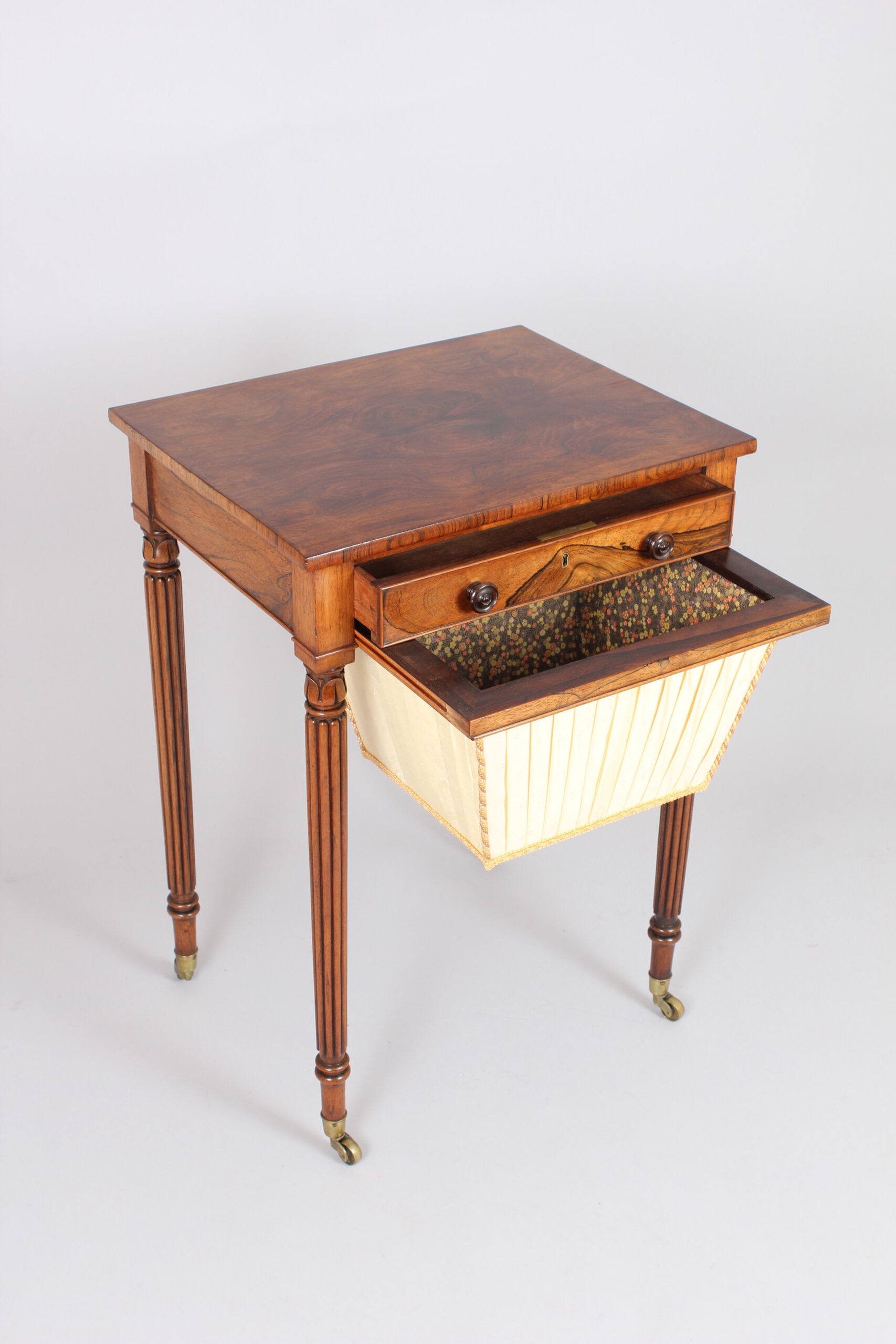 High quality Regency period rosewood work-table in the manner of Gillows
