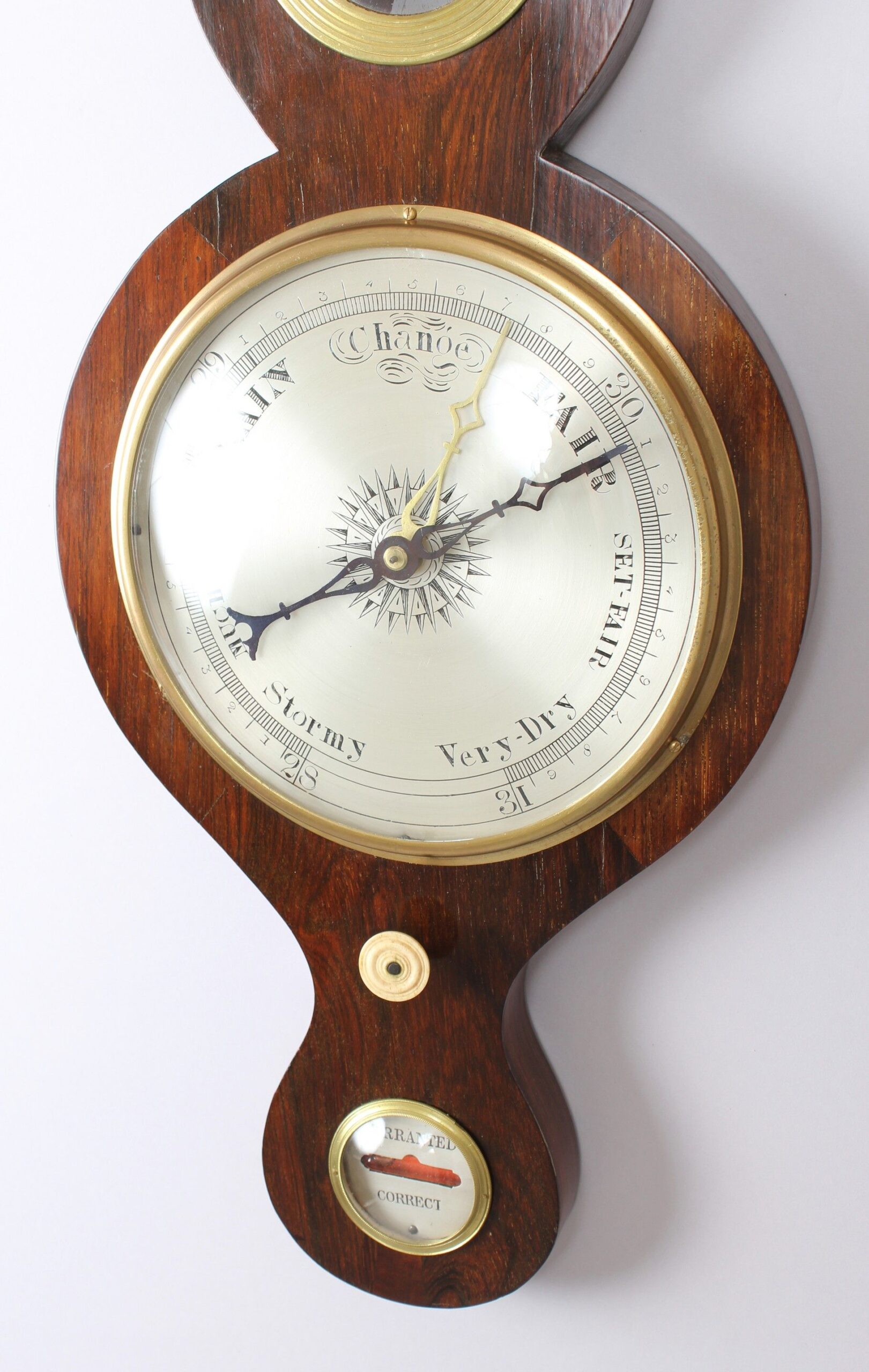 Early 19th century mahogany wheel barometer