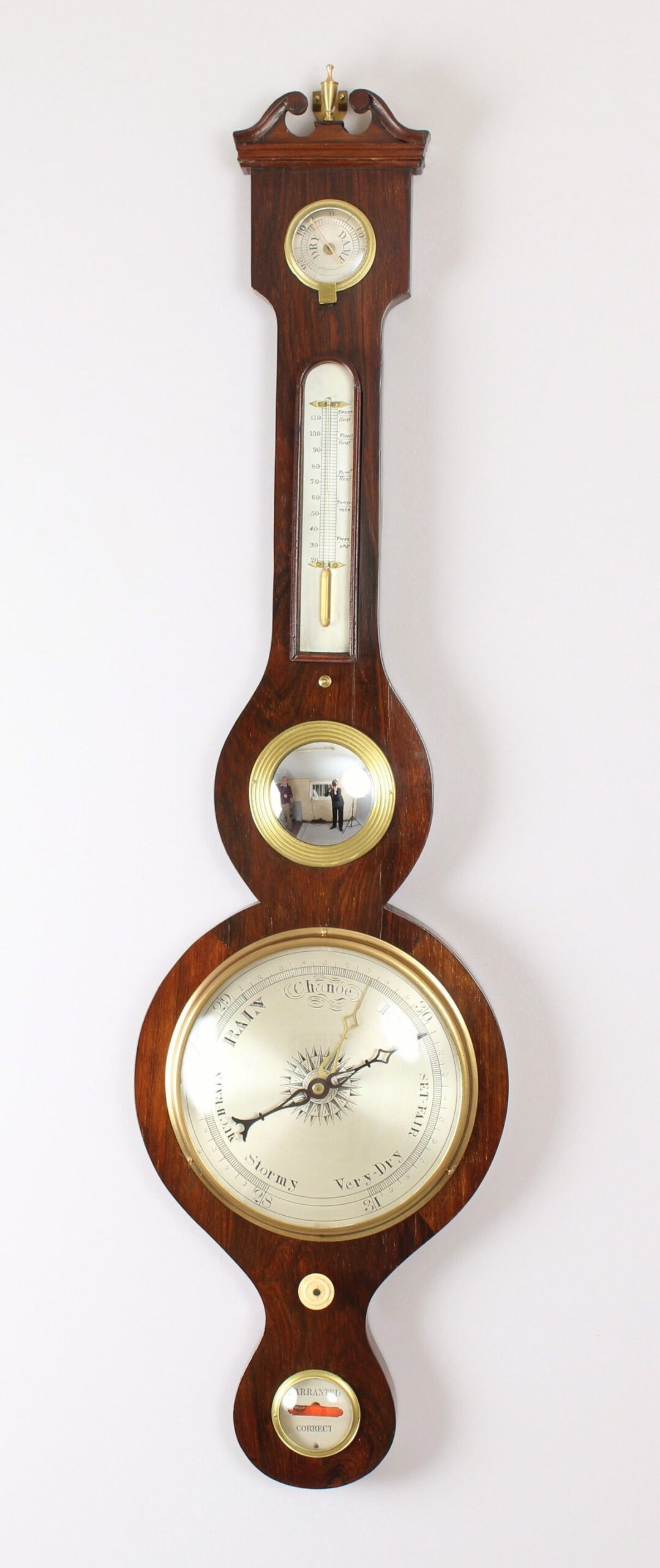 Early 19th century mahogany wheel barometer