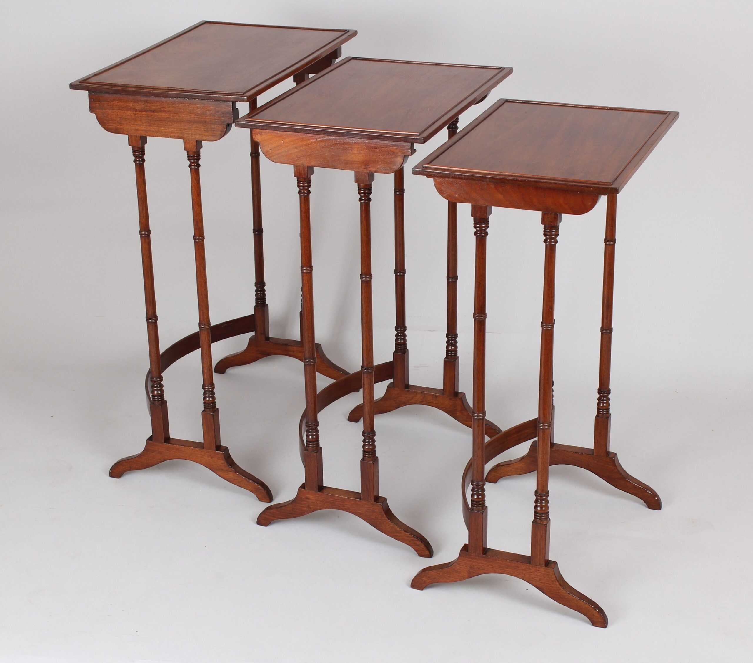Regency period mahogany nest of three tables