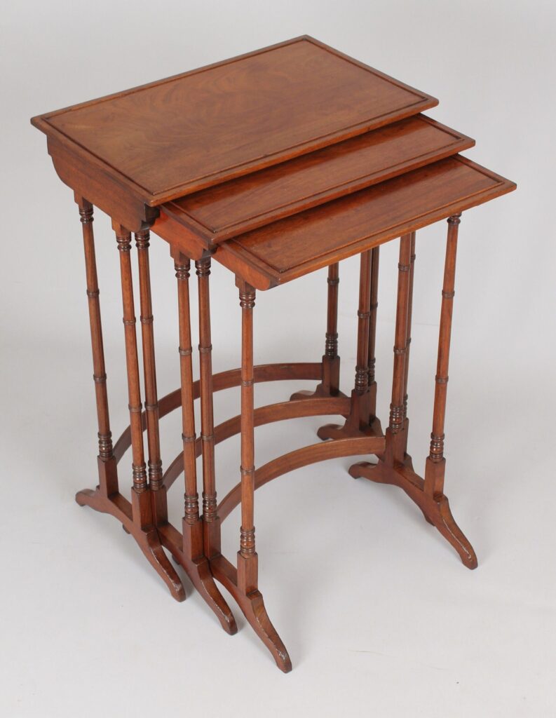 Regency period mahogany nest of three tables