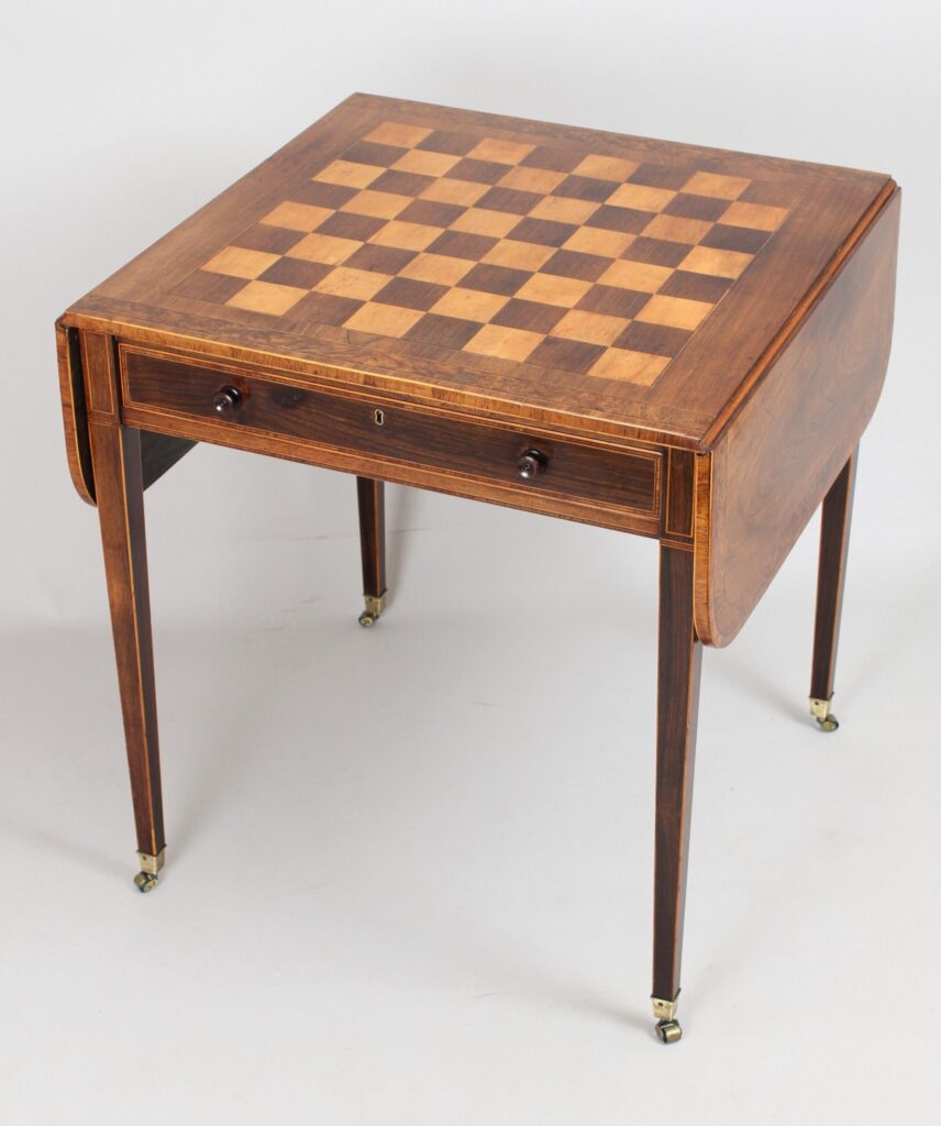 Fine George III period Pembroke games table
