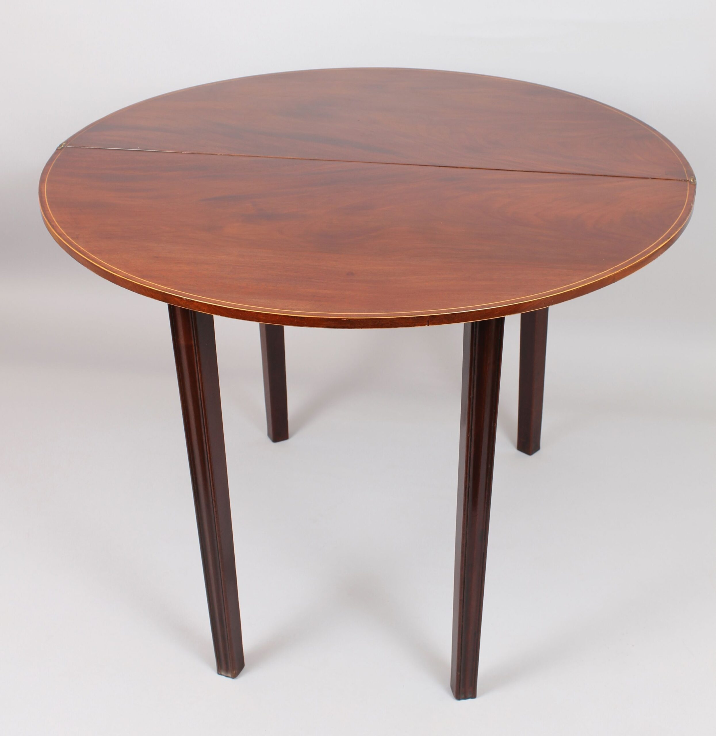 GIII period mahogany semi-circular tea-table