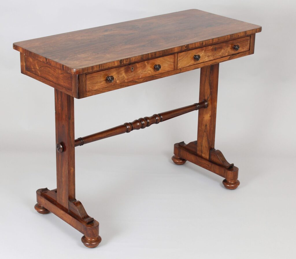 George IV rosewood side-table of shallow proportions