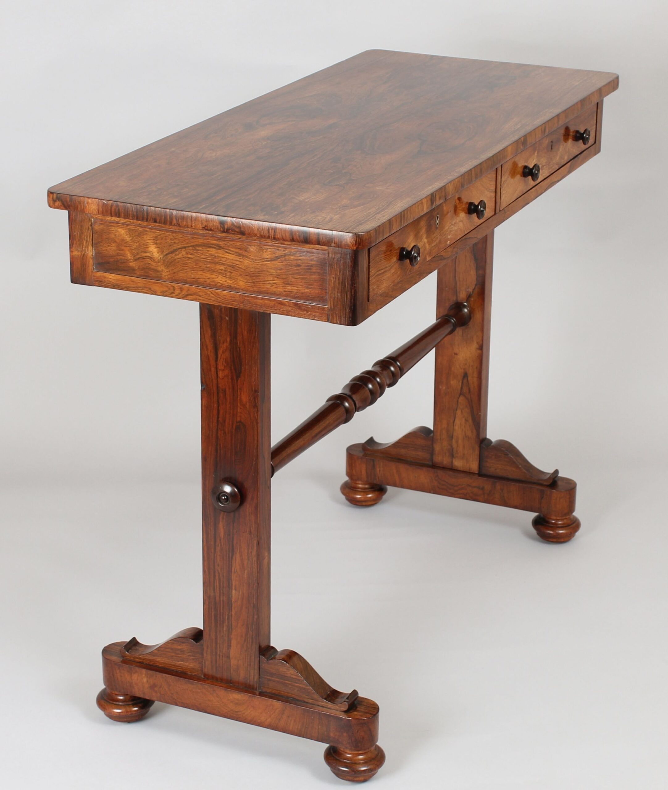 George IV rosewood side-table of shallow proportions