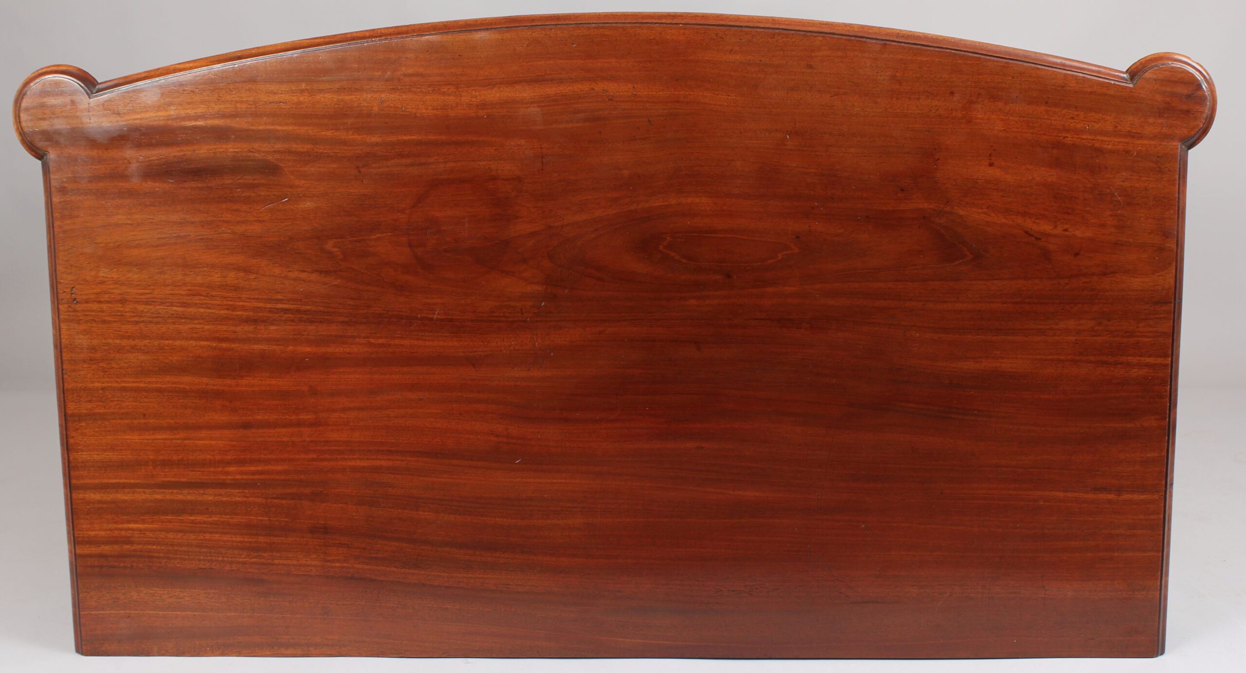 Fine and rare George III period mahogany bow-fronted chest-of-drawers of Channel Islands origin