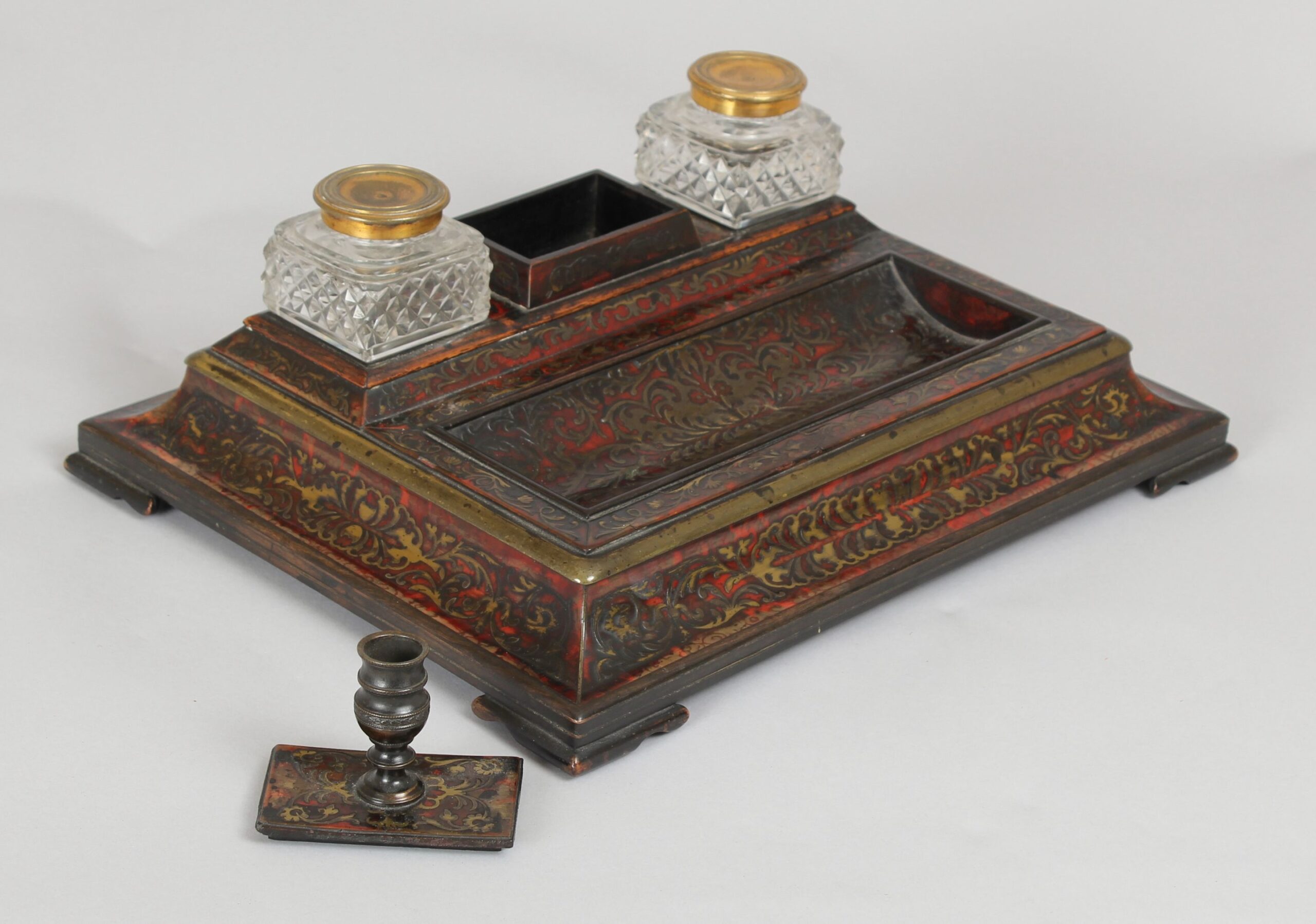Fine Regency period Boulle Standish