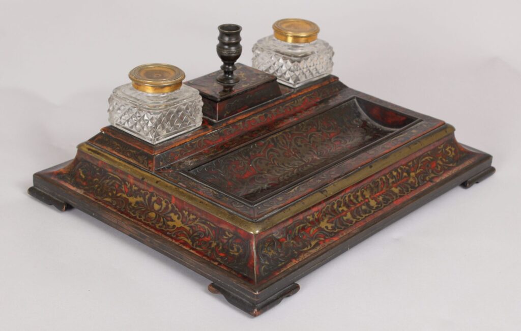 Fine Regency period Boulle Standish