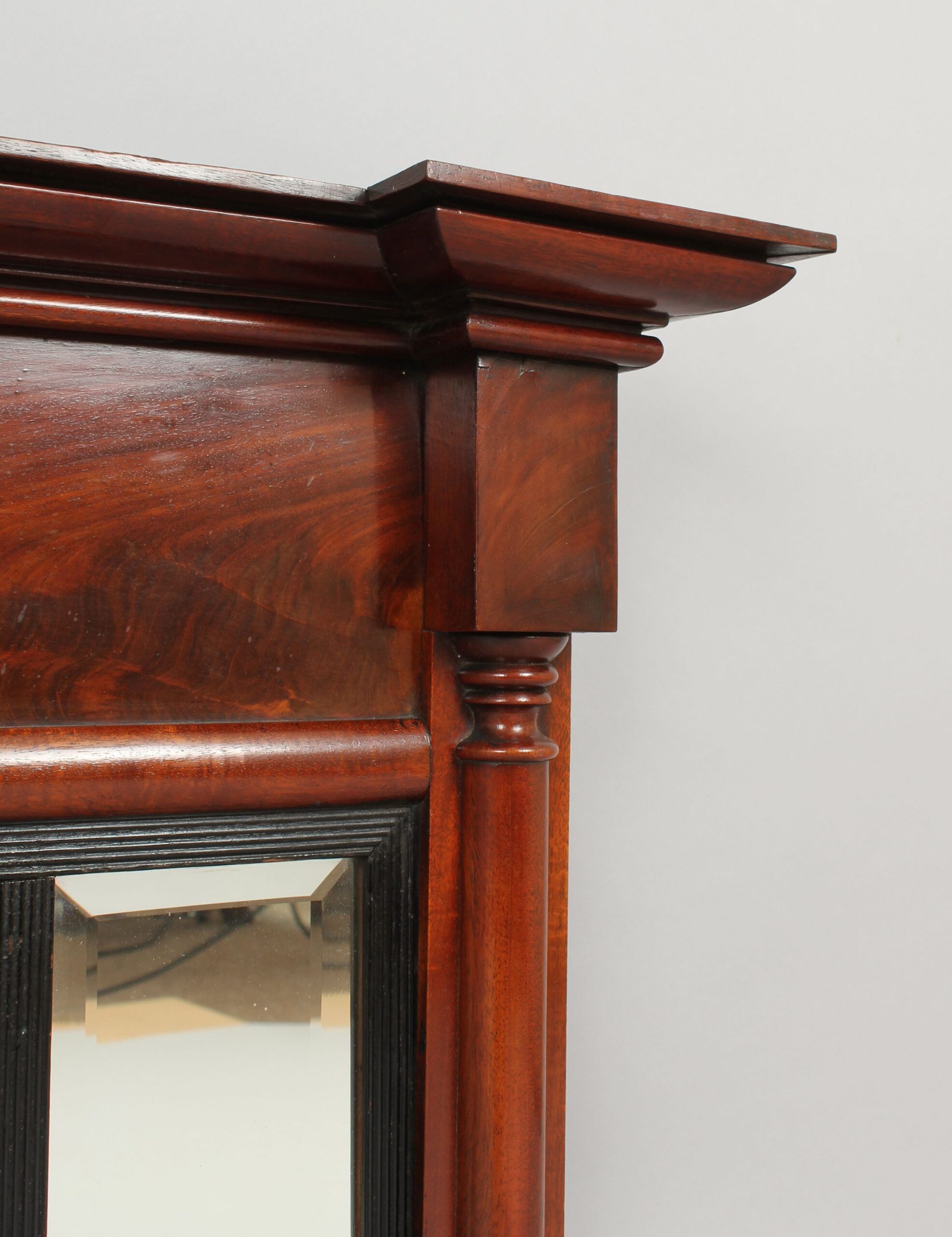 William IV period mahogany overmantel mirror