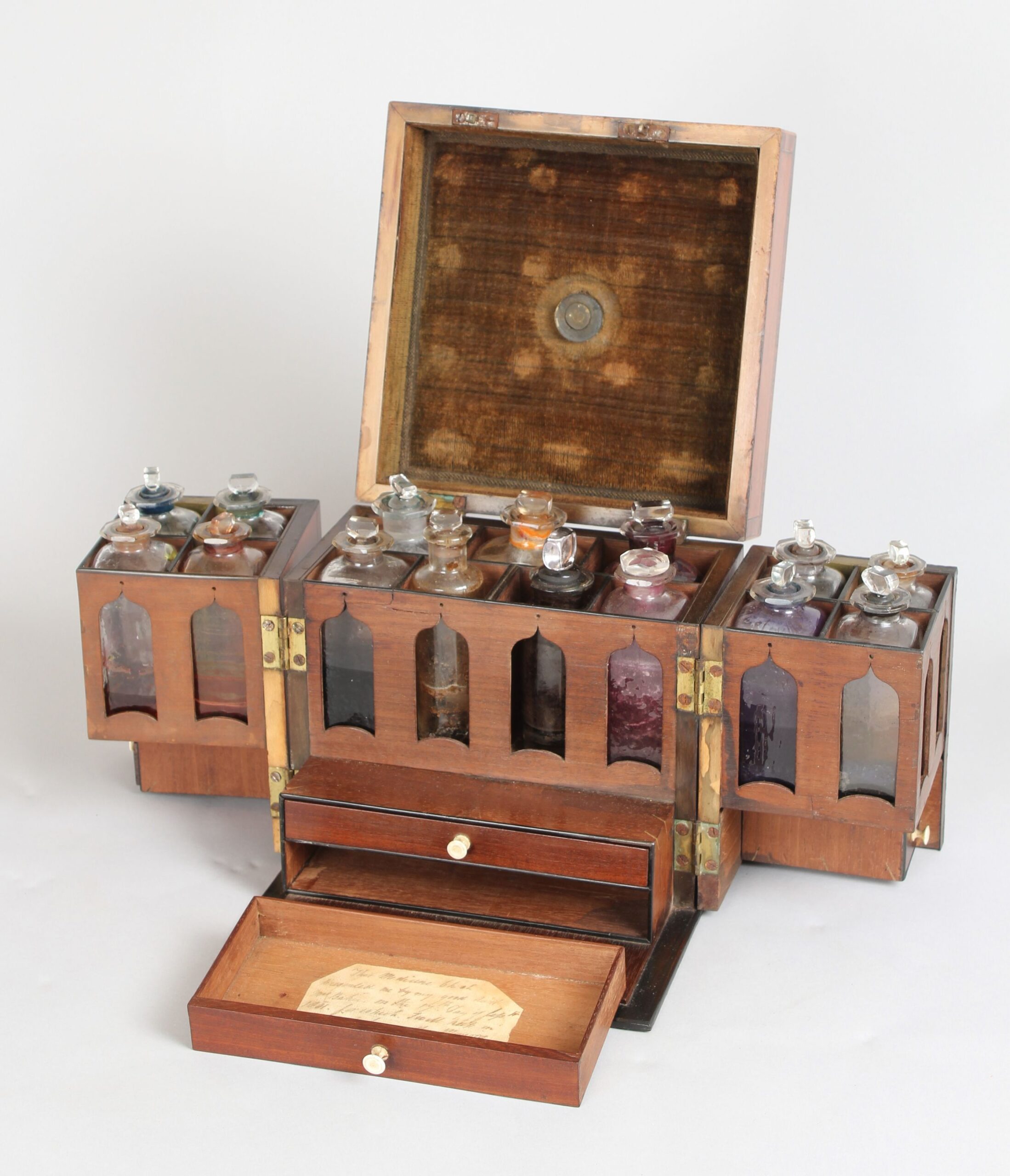 Rare George III period satinwood medicine-chest