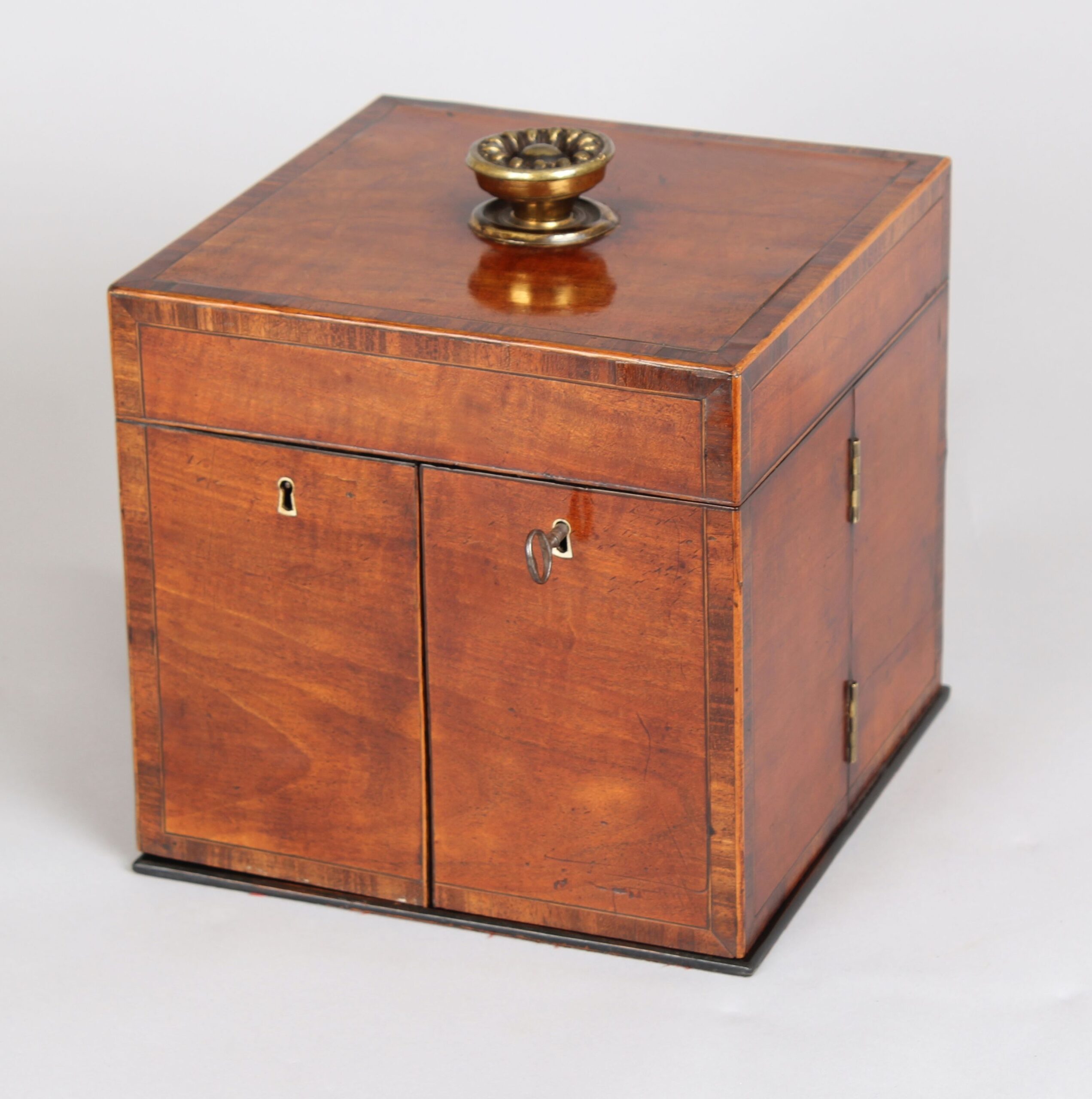 Rare George III period satinwood medicine-chest