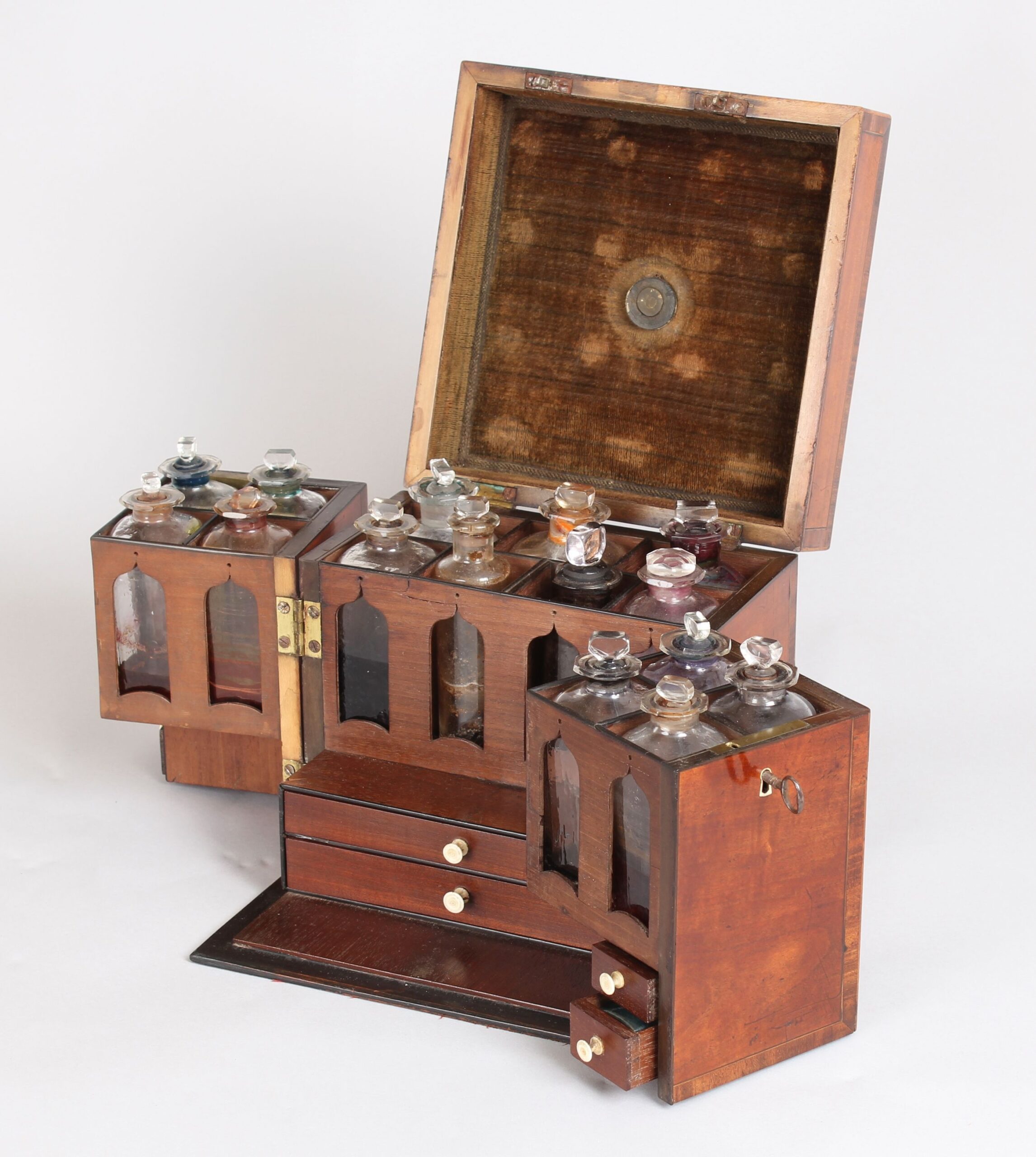 Rare George III period satinwood medicine-chest