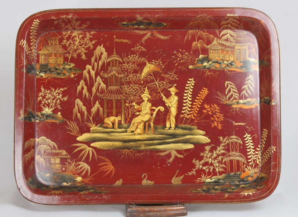 Fine Regency papier-mache tray