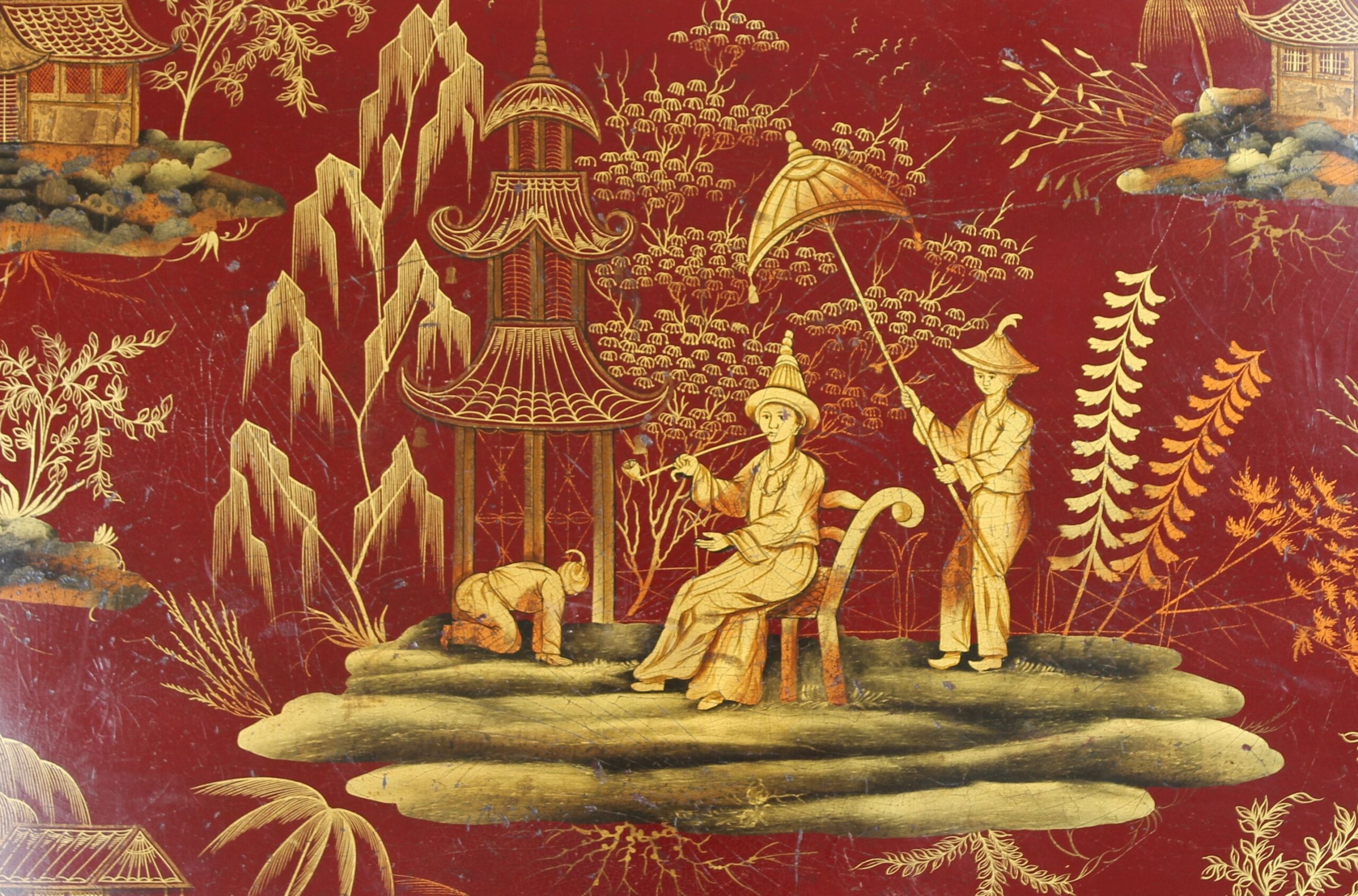 Fine Regency papier-mache tray