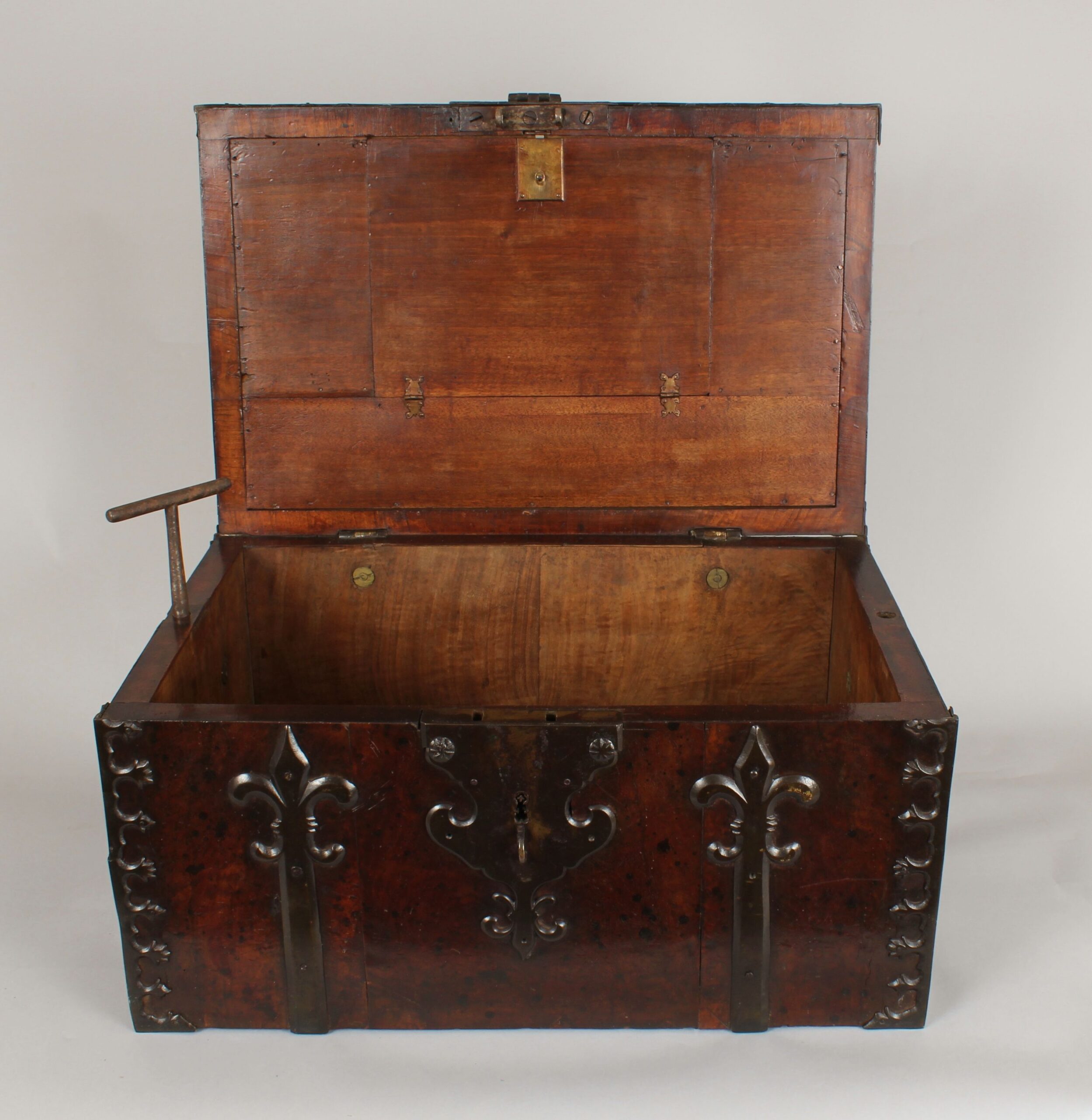 17th century walnut coffre-fort