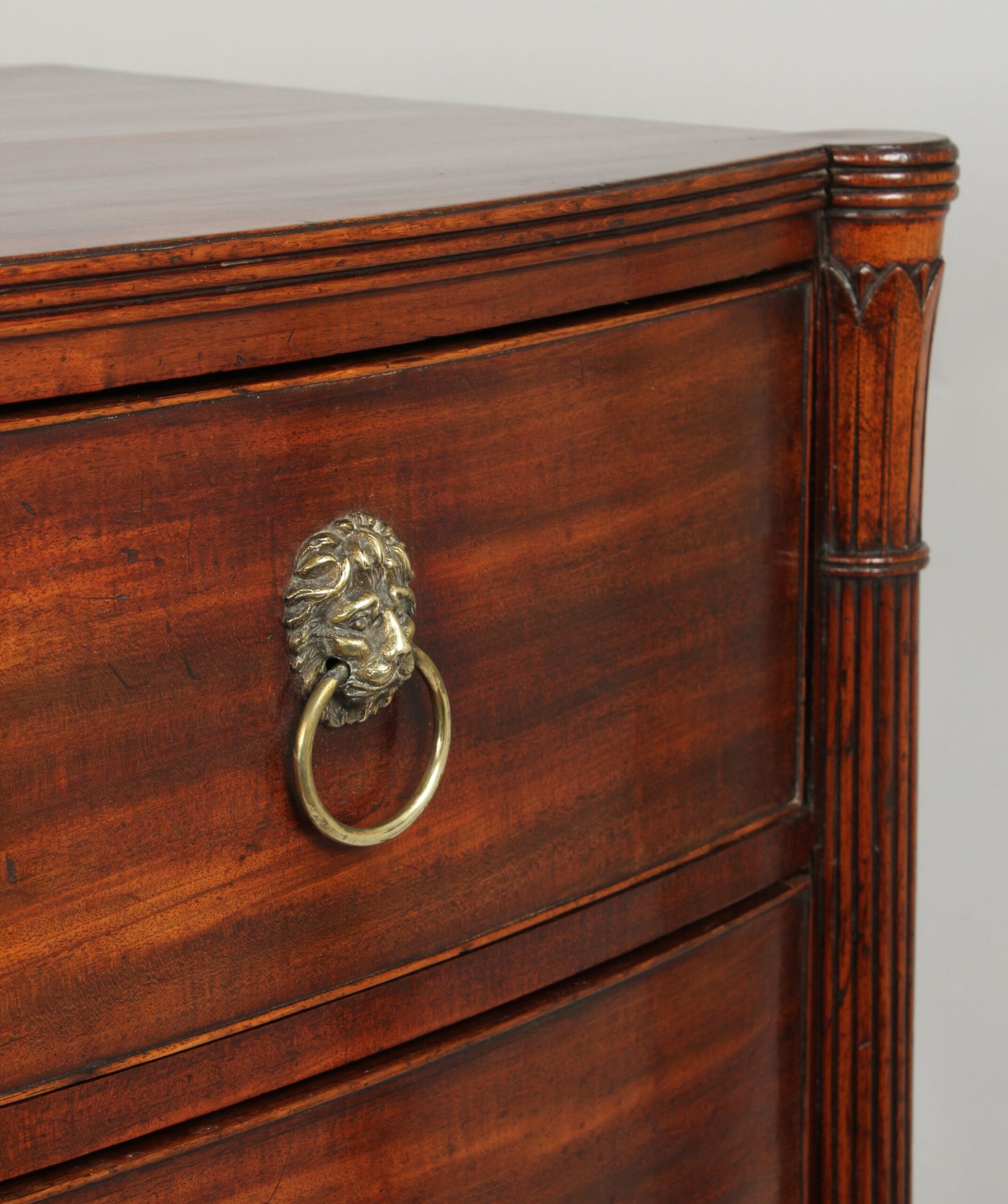 George III period mahogany small bow-fronted chest-of-drawers