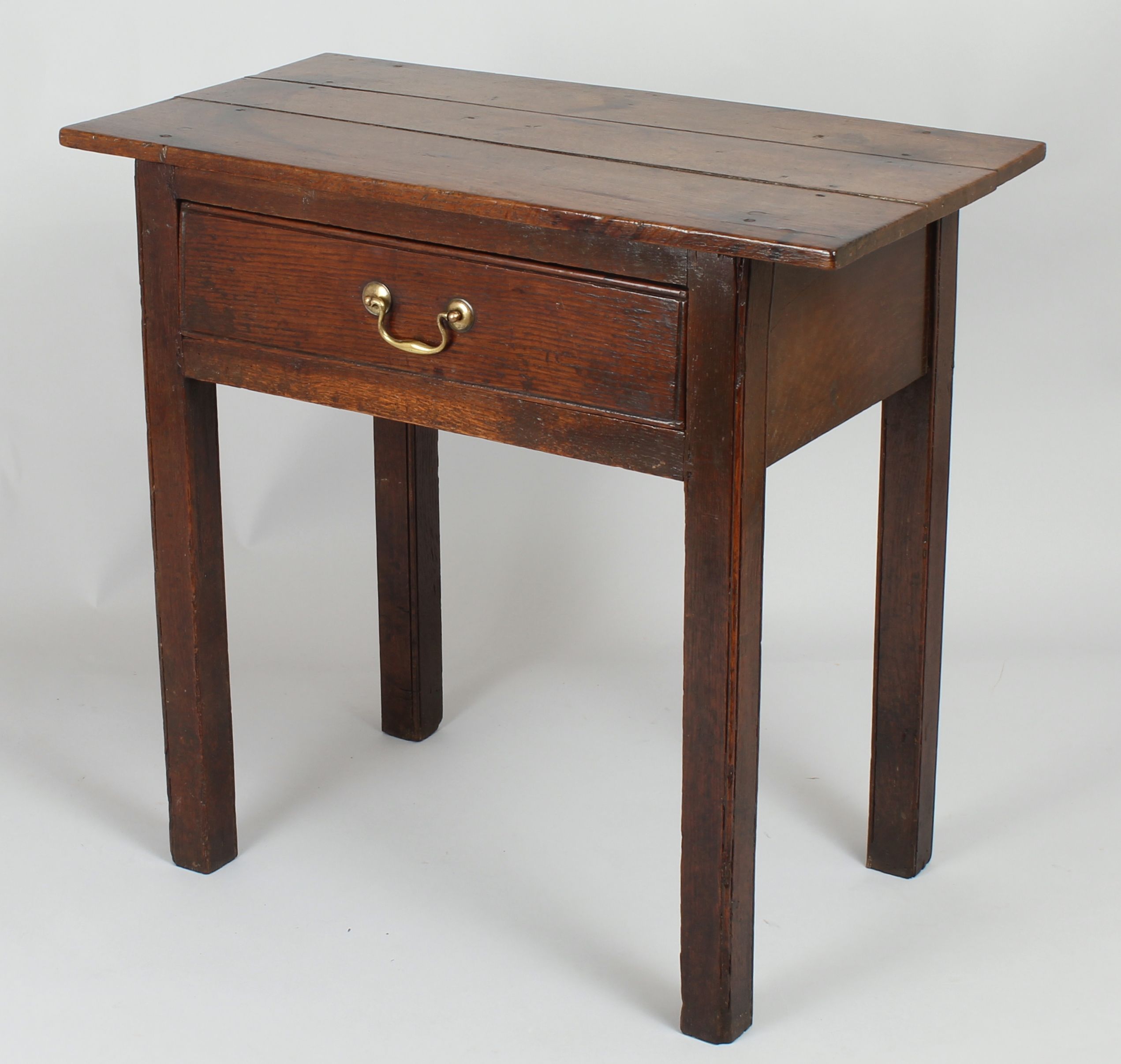 Simple George III period oak side-table