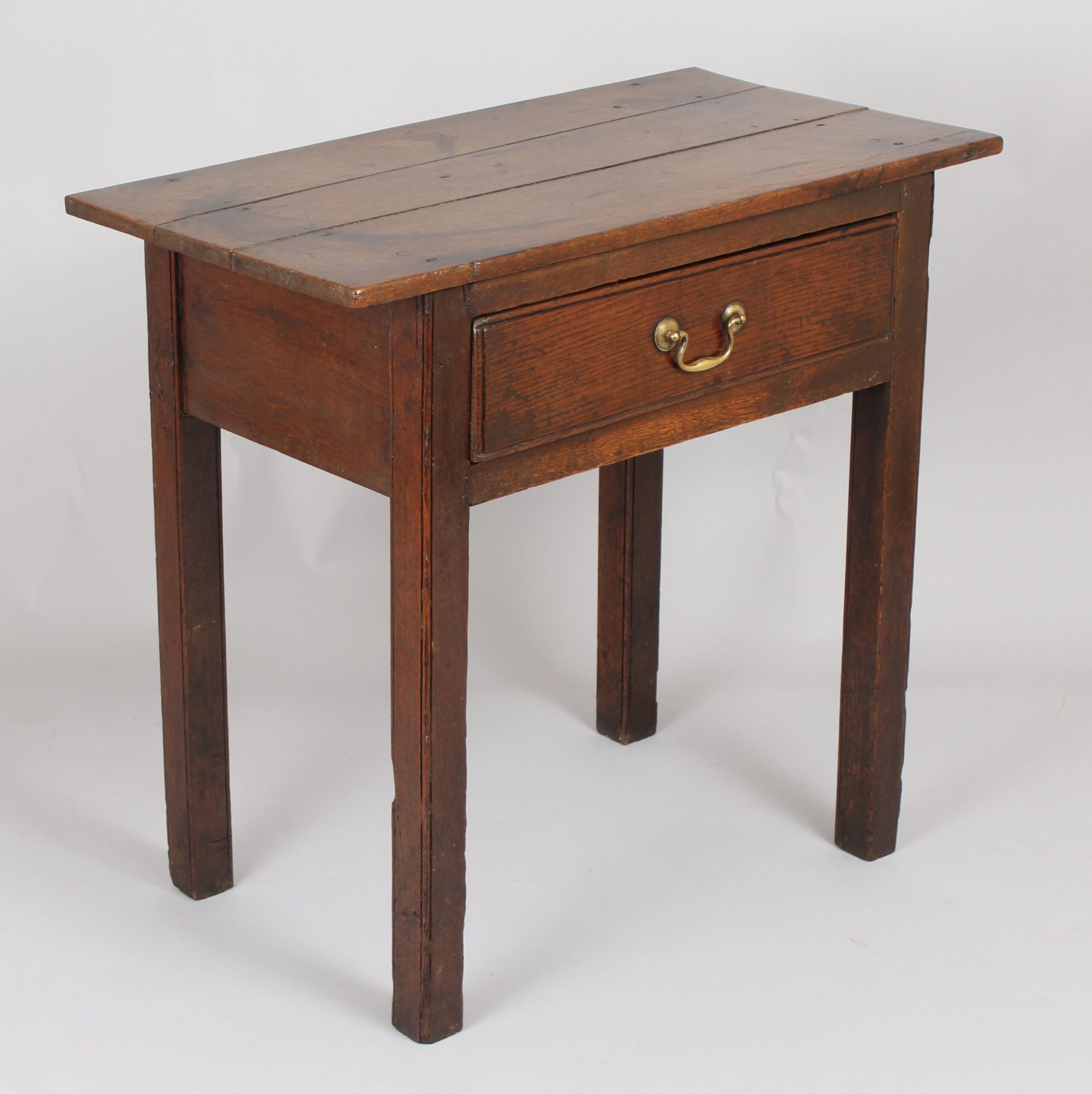 Simple George III period oak side-table