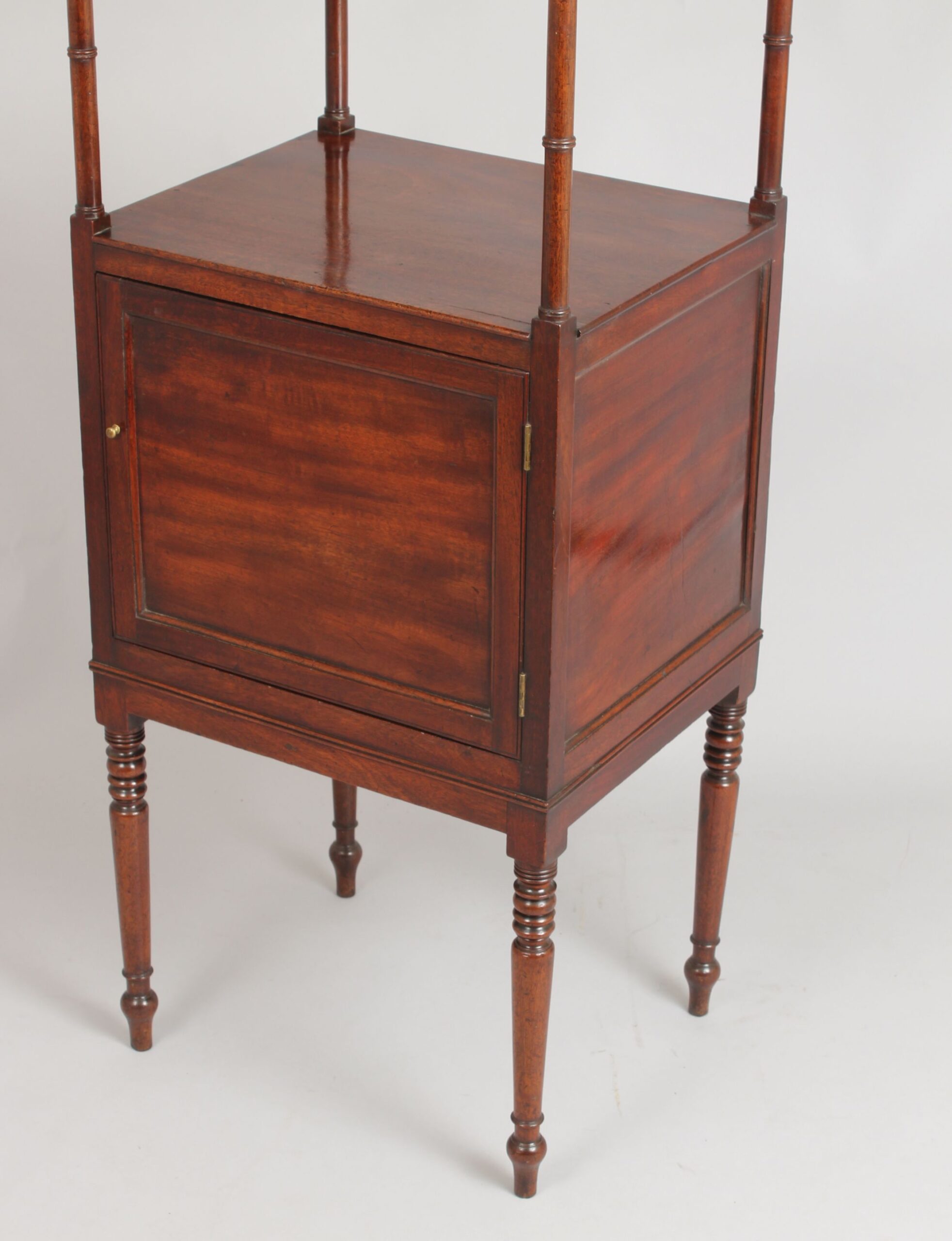 George III period mahogany tall whatnot
