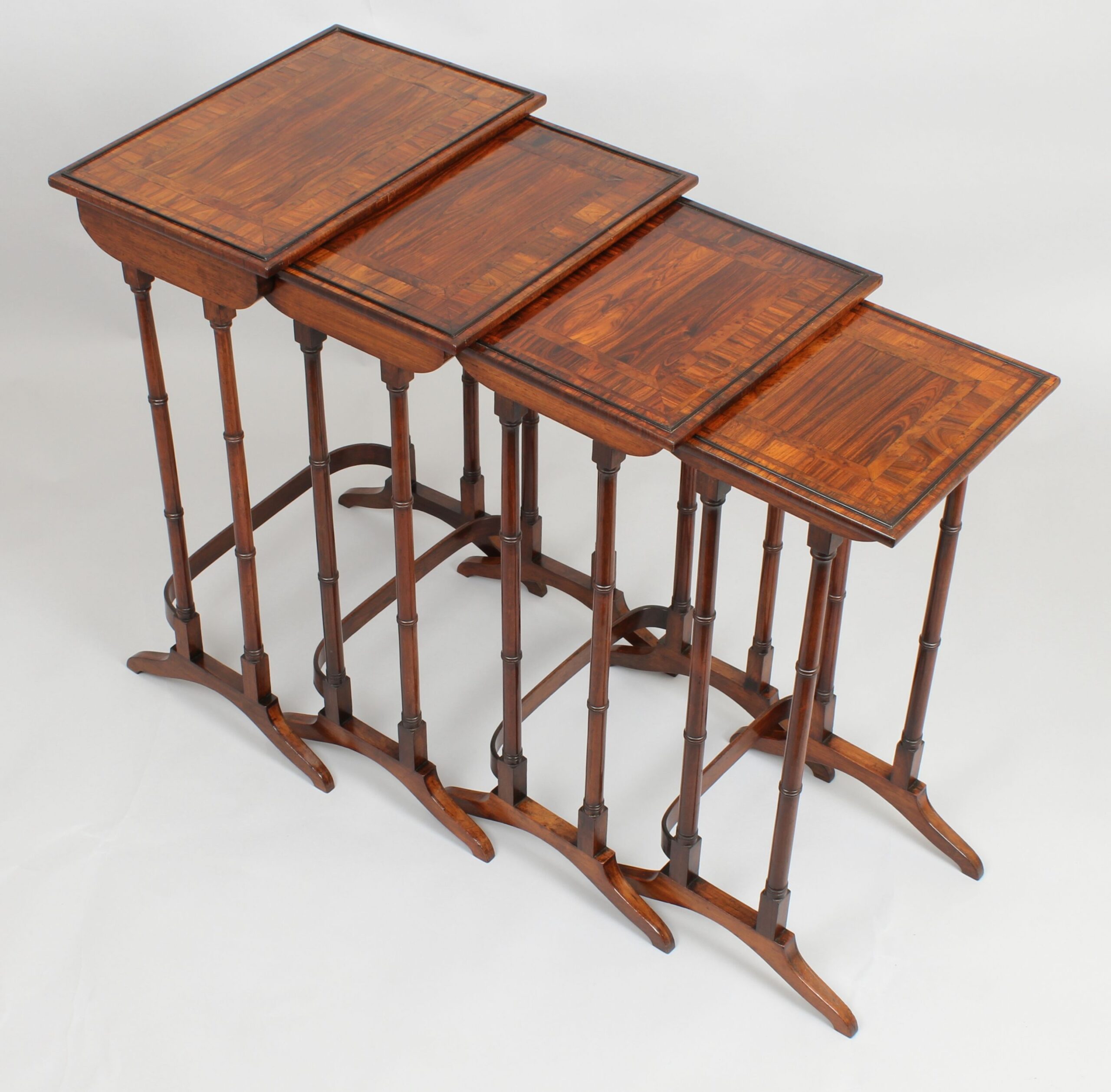 Fine set of George III period quartetto tables