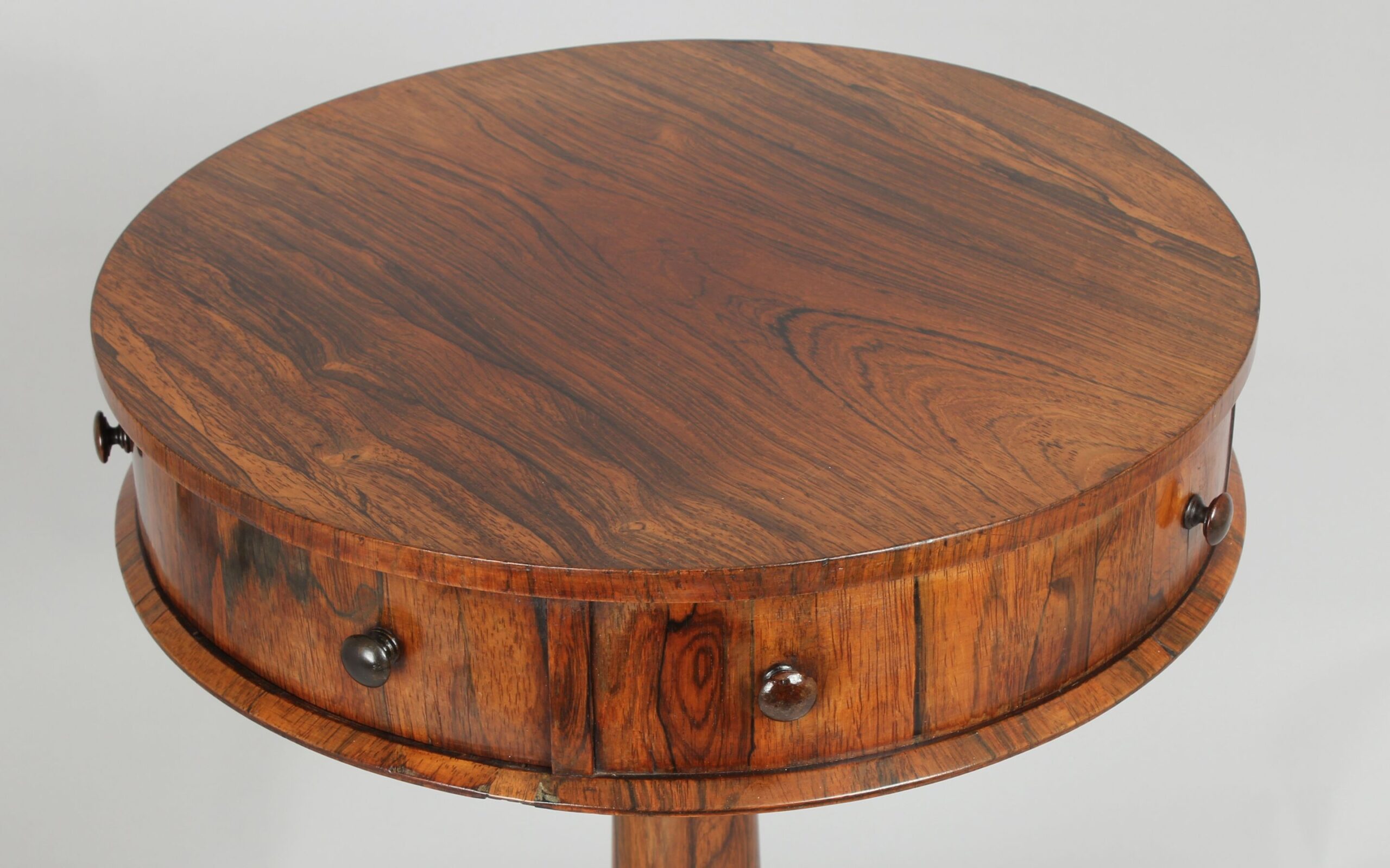George IV period rosewood drum-table of diminuative proportions