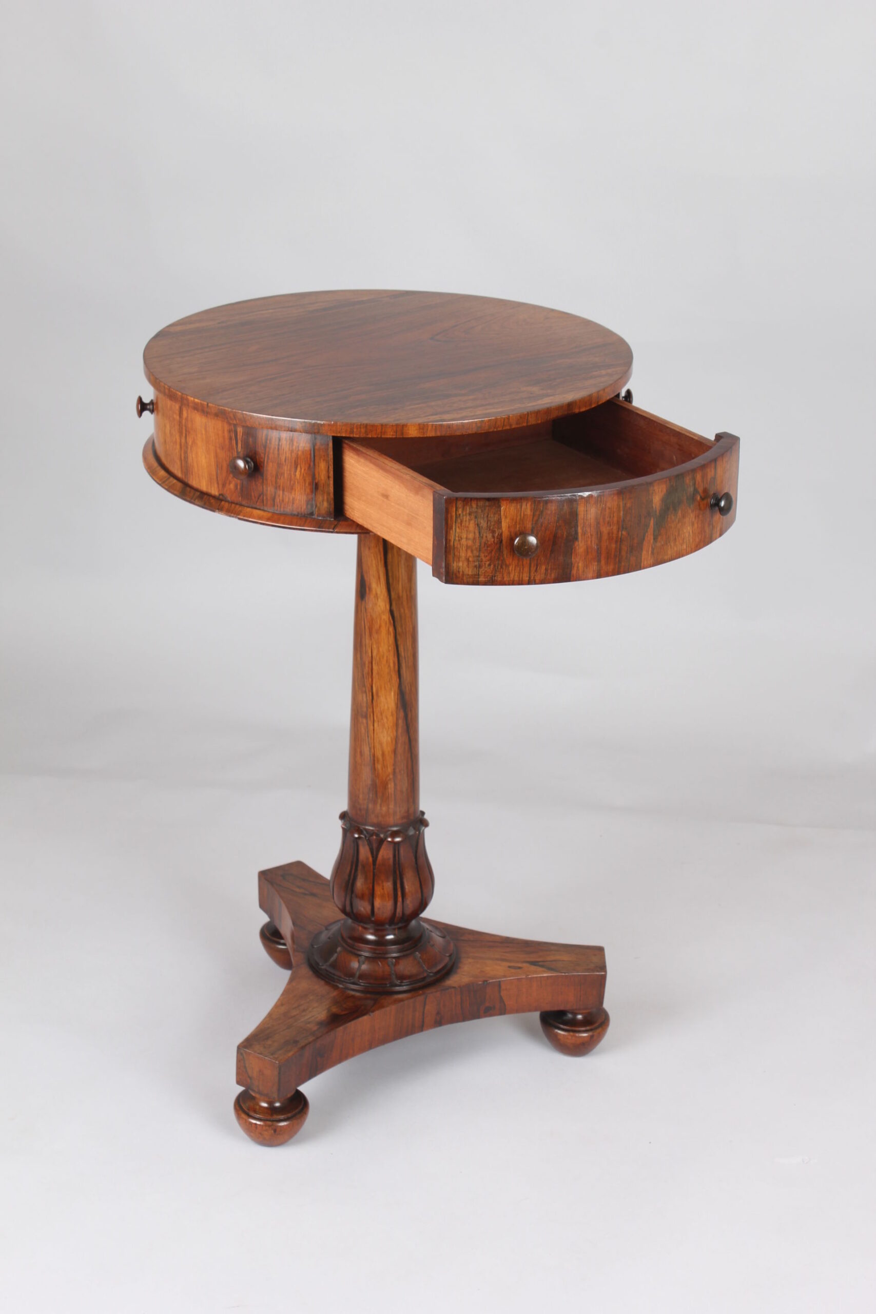 George IV period rosewood drum-table of diminuative proportions