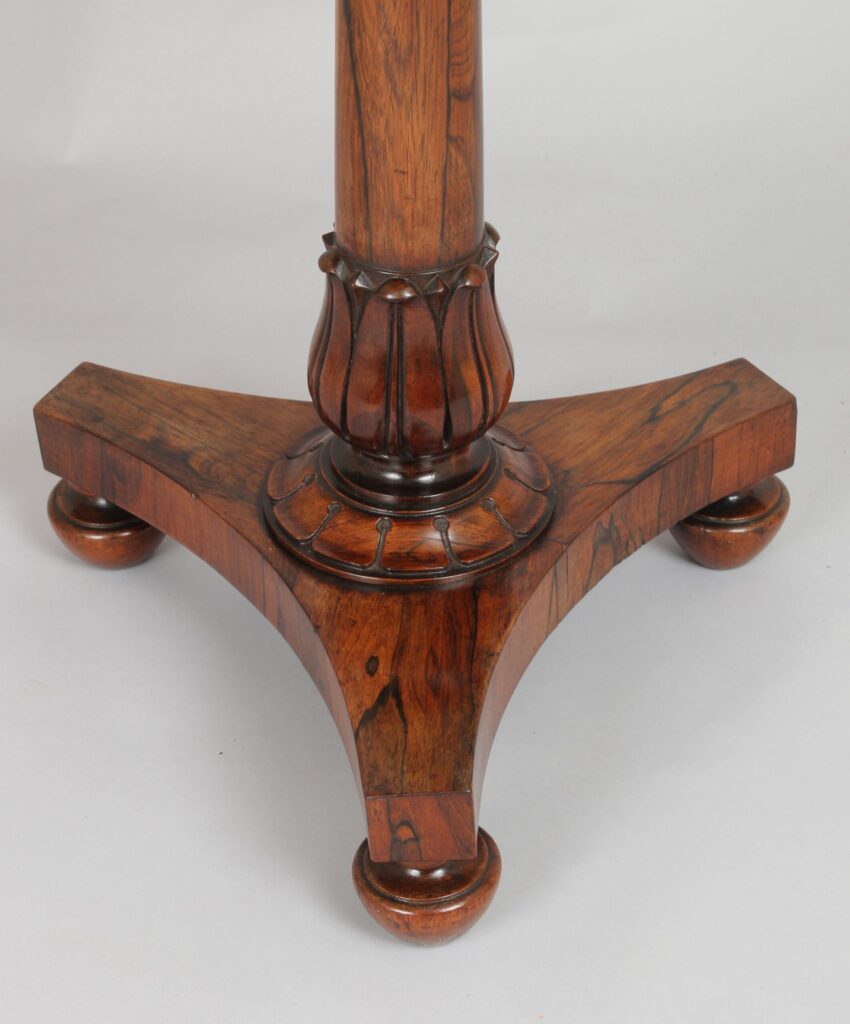 George IV period rosewood drum-table of diminuative proportions