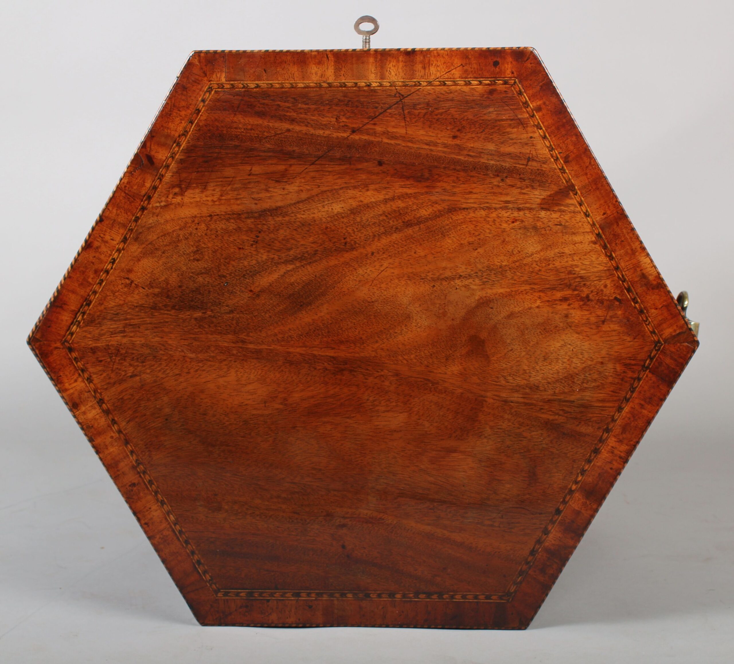 George III period mahogany hexagonal wine-cooler