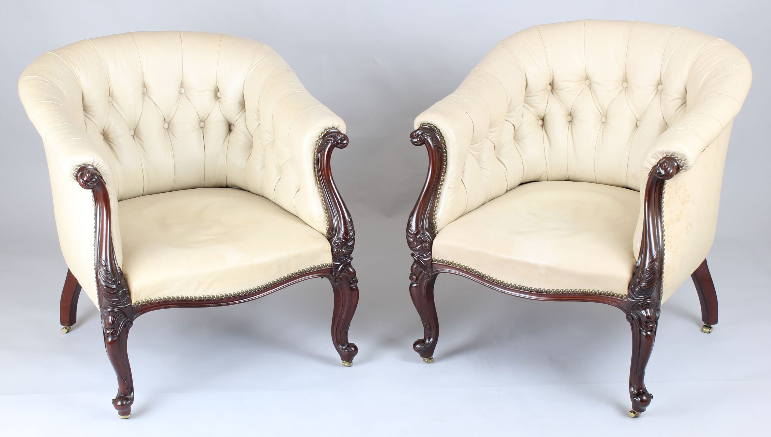 Very fine pair of mahogany tub-chairs
